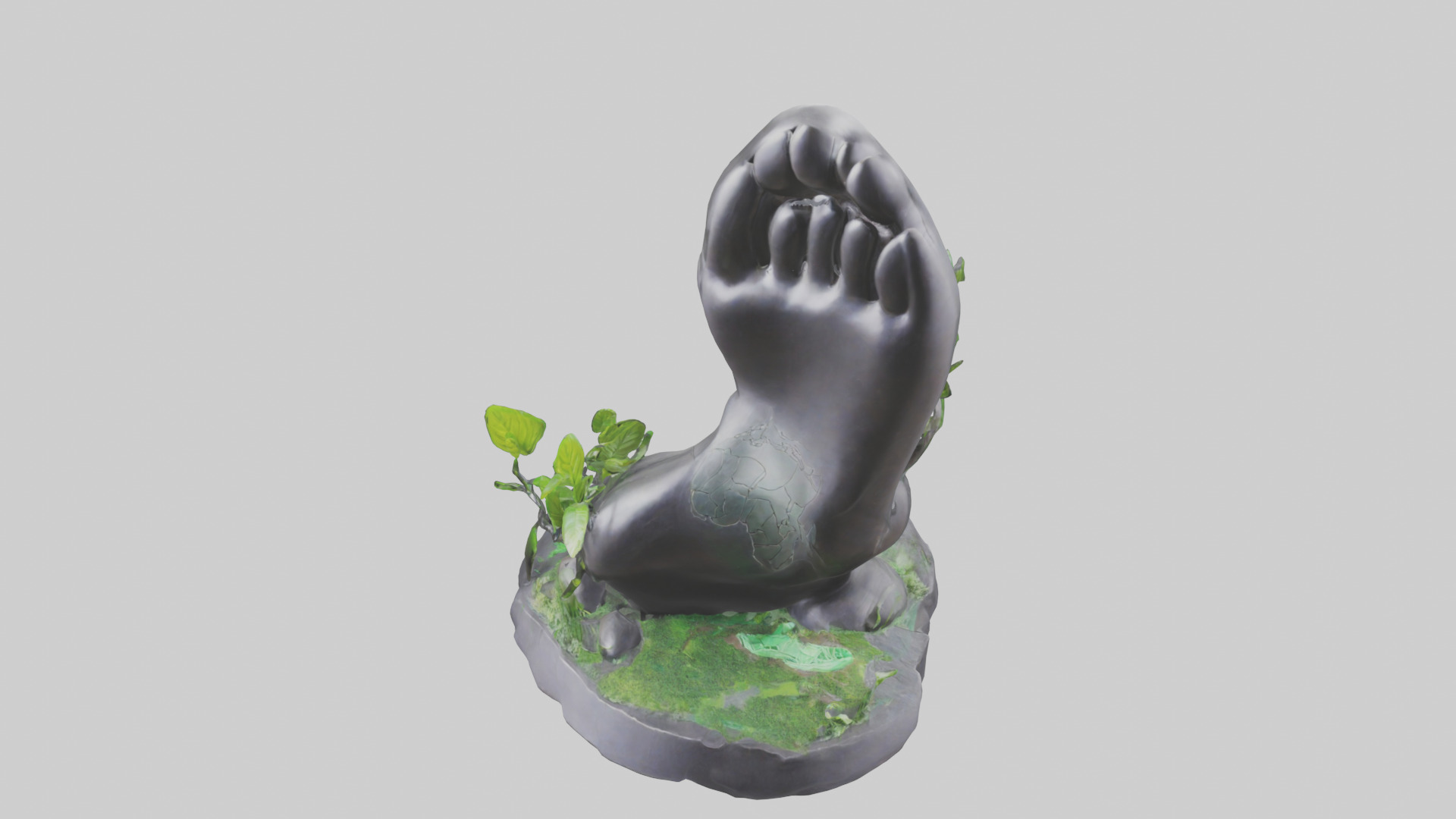 Carbon Footprint Reduction Statue model Low-poly 3D model_26