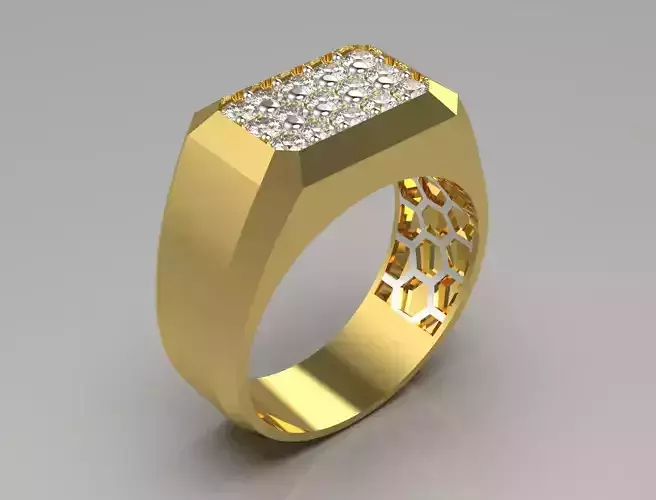 man diamond gold ring mr0131