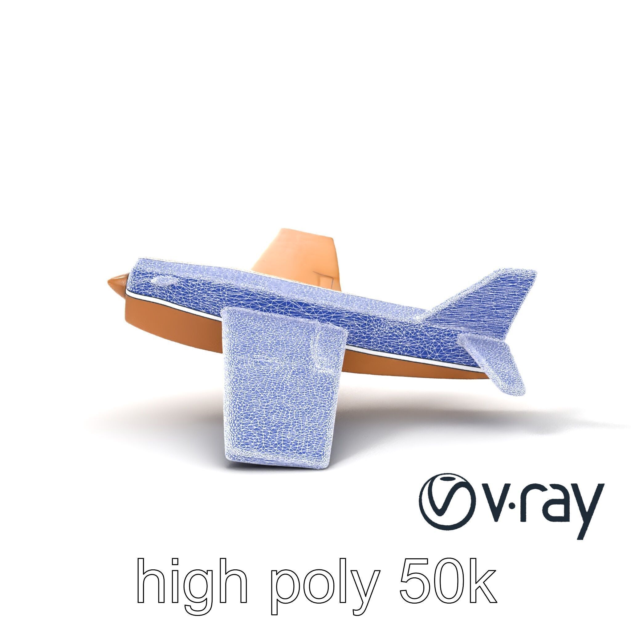 Cardboard Airplane Sculpture model pack Low-poly 3D model_30