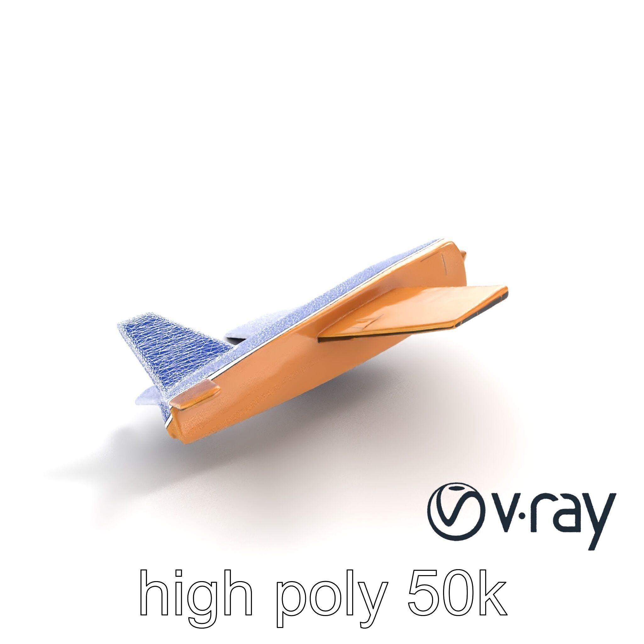 Cardboard Airplane Sculpture model pack Low-poly 3D model_18