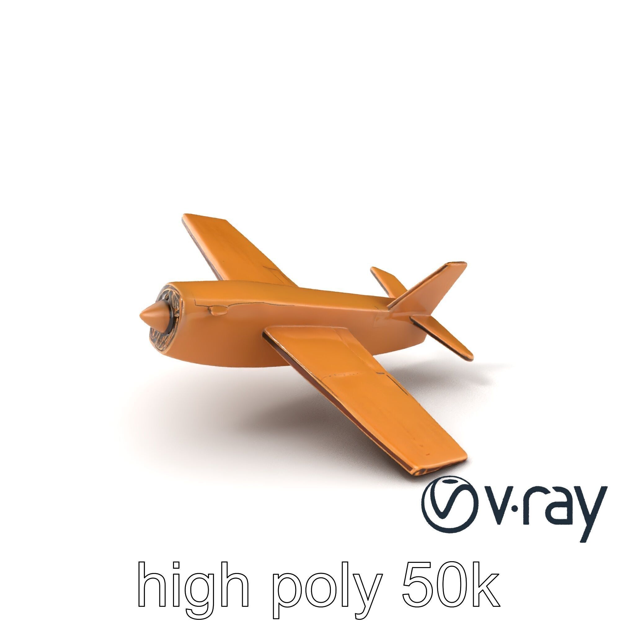 Cardboard Airplane Sculpture model pack Low-poly 3D model_6