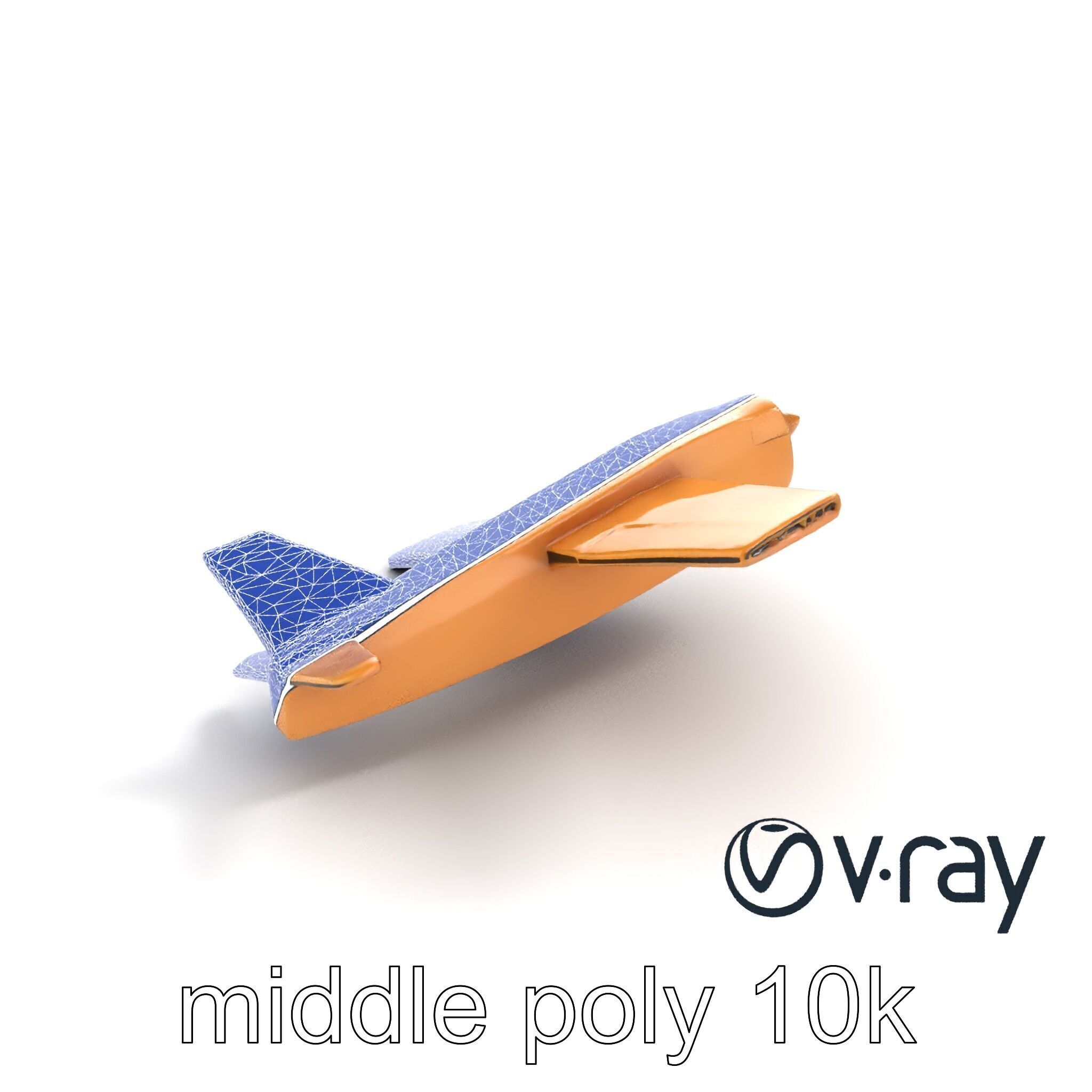 Cardboard Airplane Sculpture model pack Low-poly 3D model_10