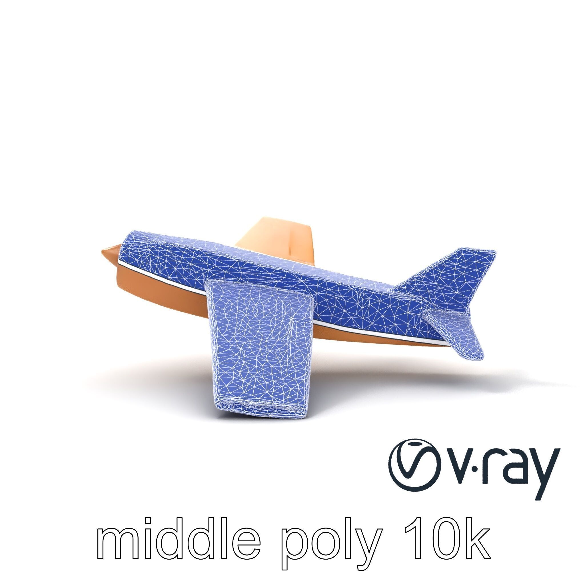 Cardboard Airplane Sculpture model pack Low-poly 3D model_19