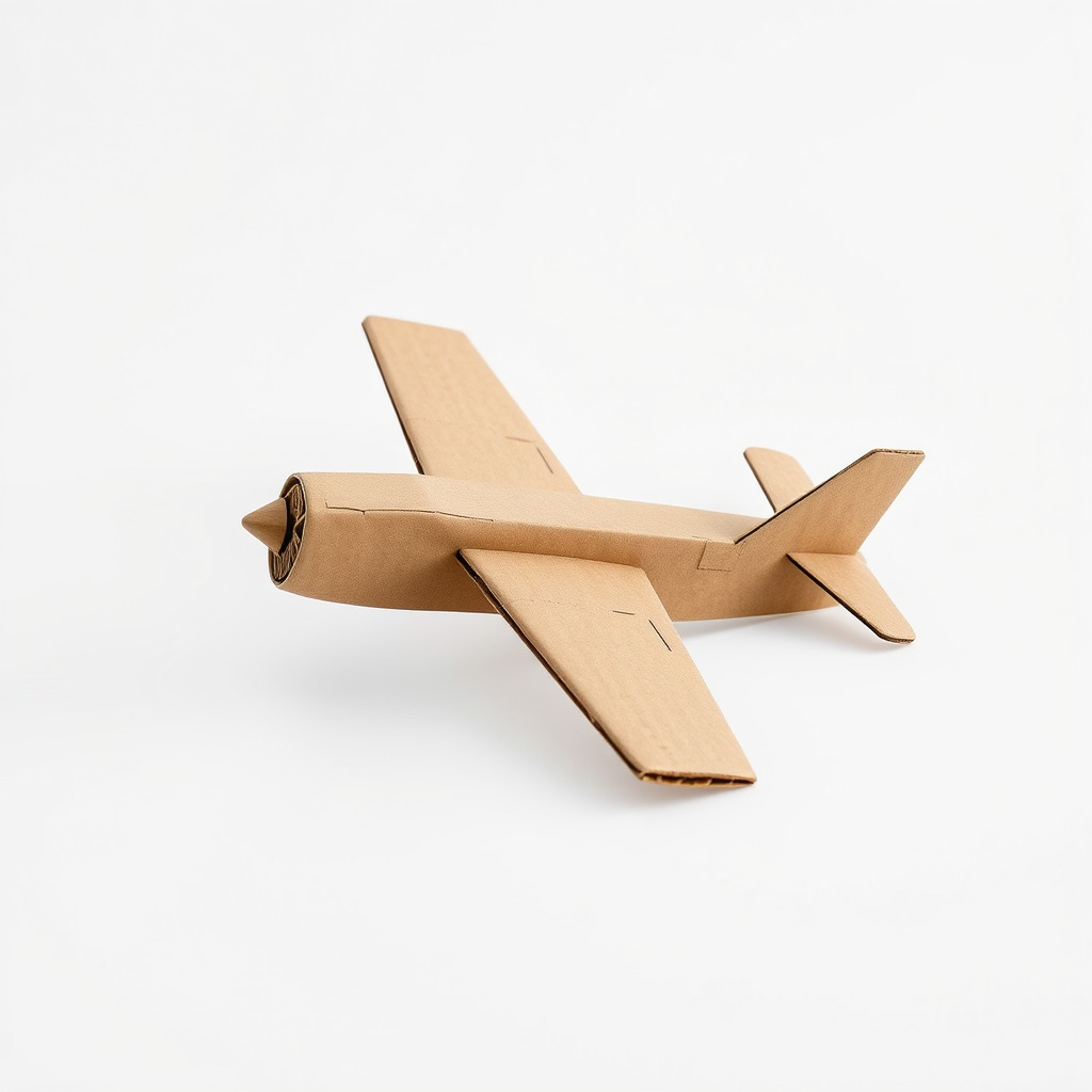 Cardboard Airplane Sculpture model pack Low-poly 3D model_3