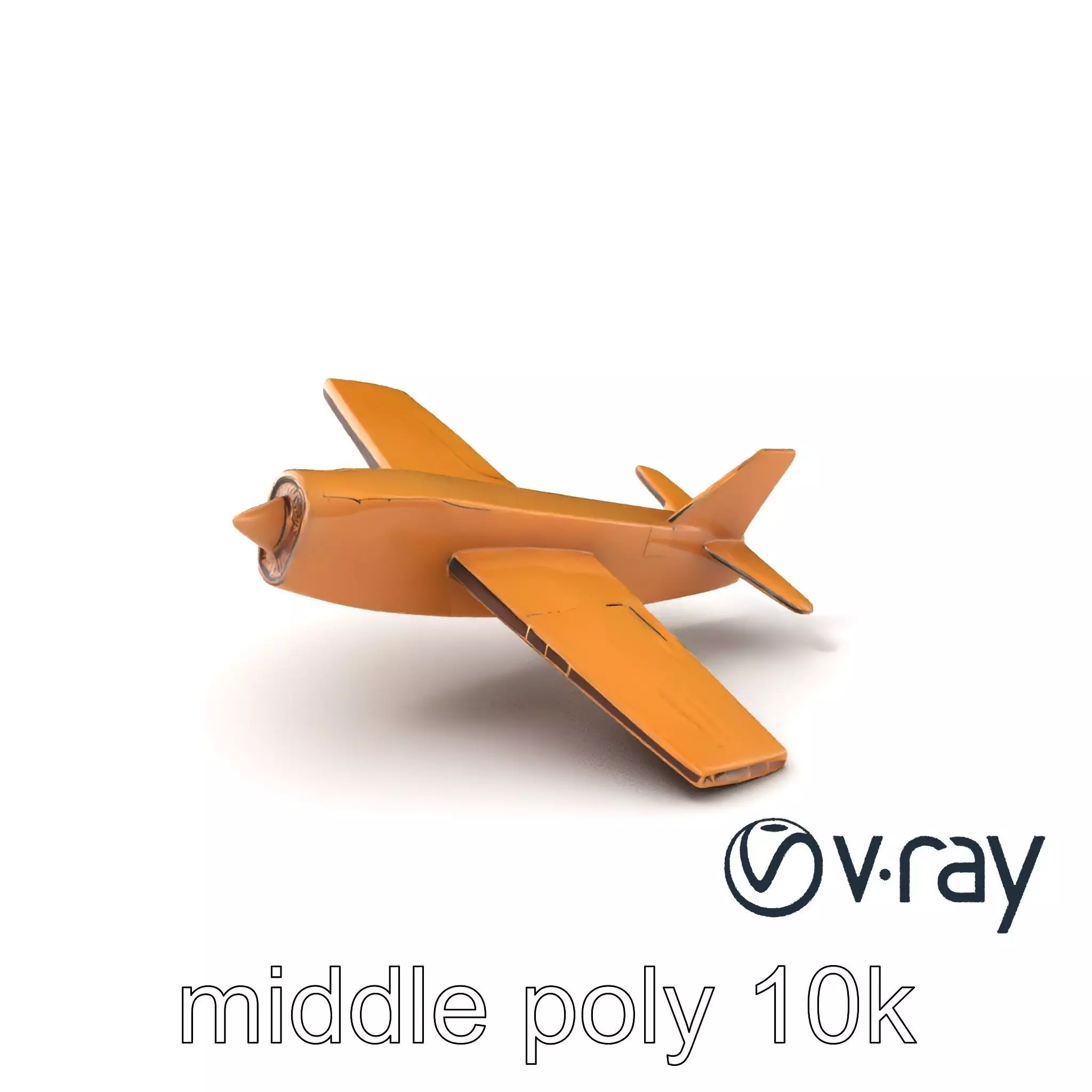 Cardboard Airplane Sculpture model pack Low-poly 3D model_0
