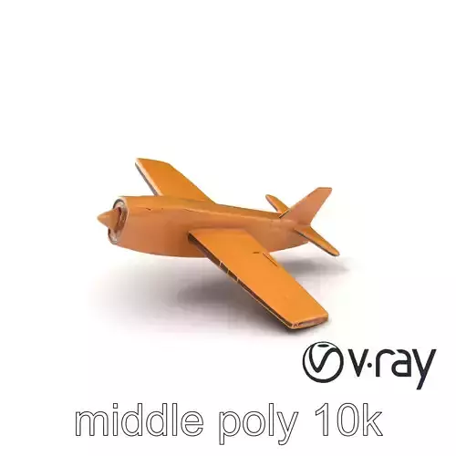 Cardboard Airplane Sculpture model pack