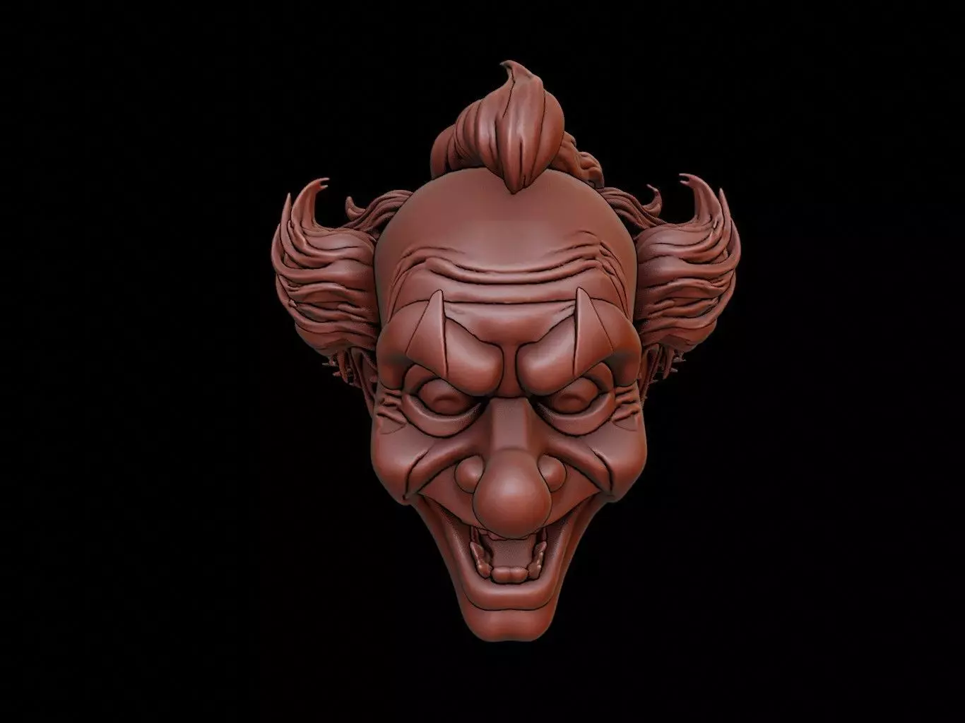 Evil Clown Mask 3d Printing 3D print model