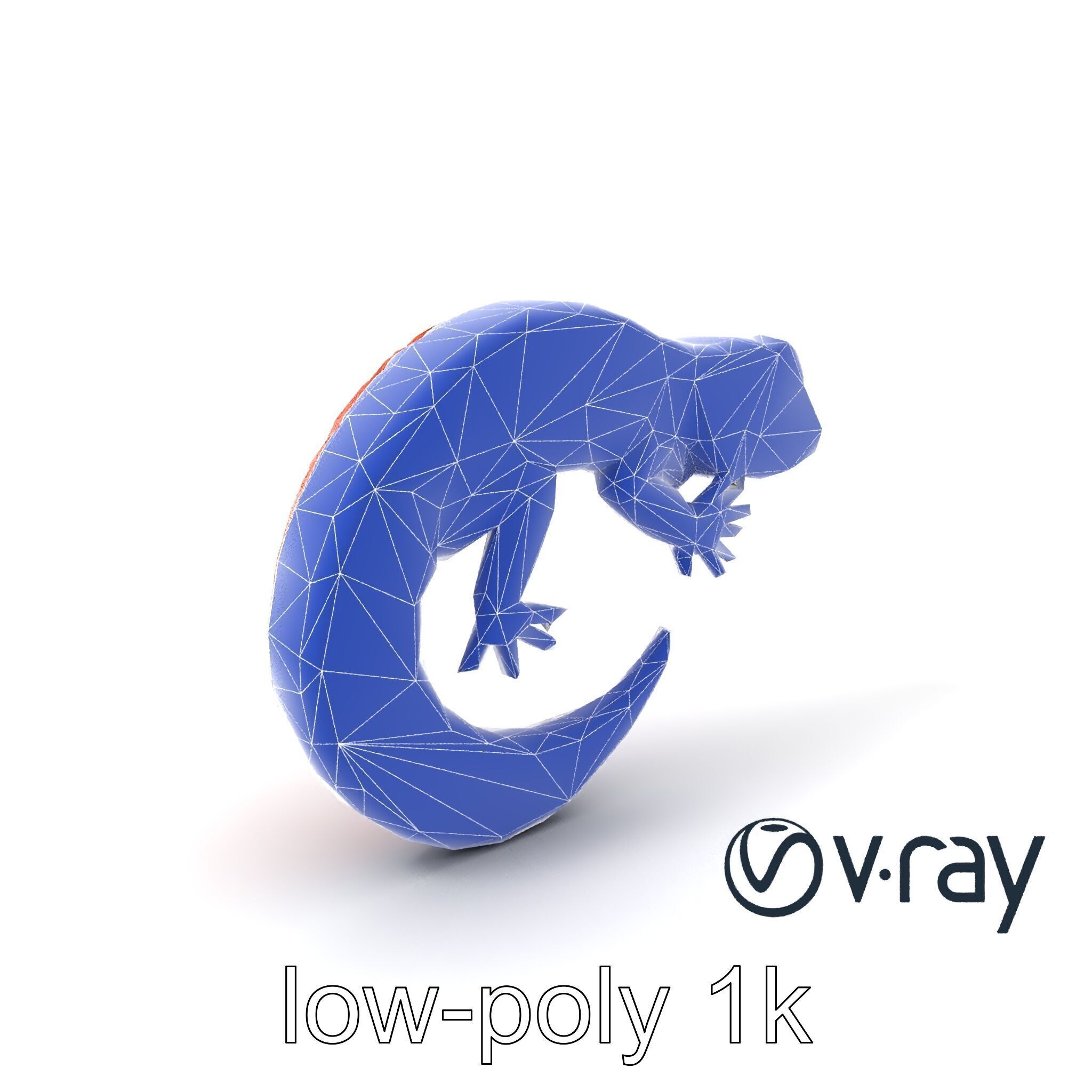 Fiery Salamander Volcanic Creature model pack Low-poly 3D model_5