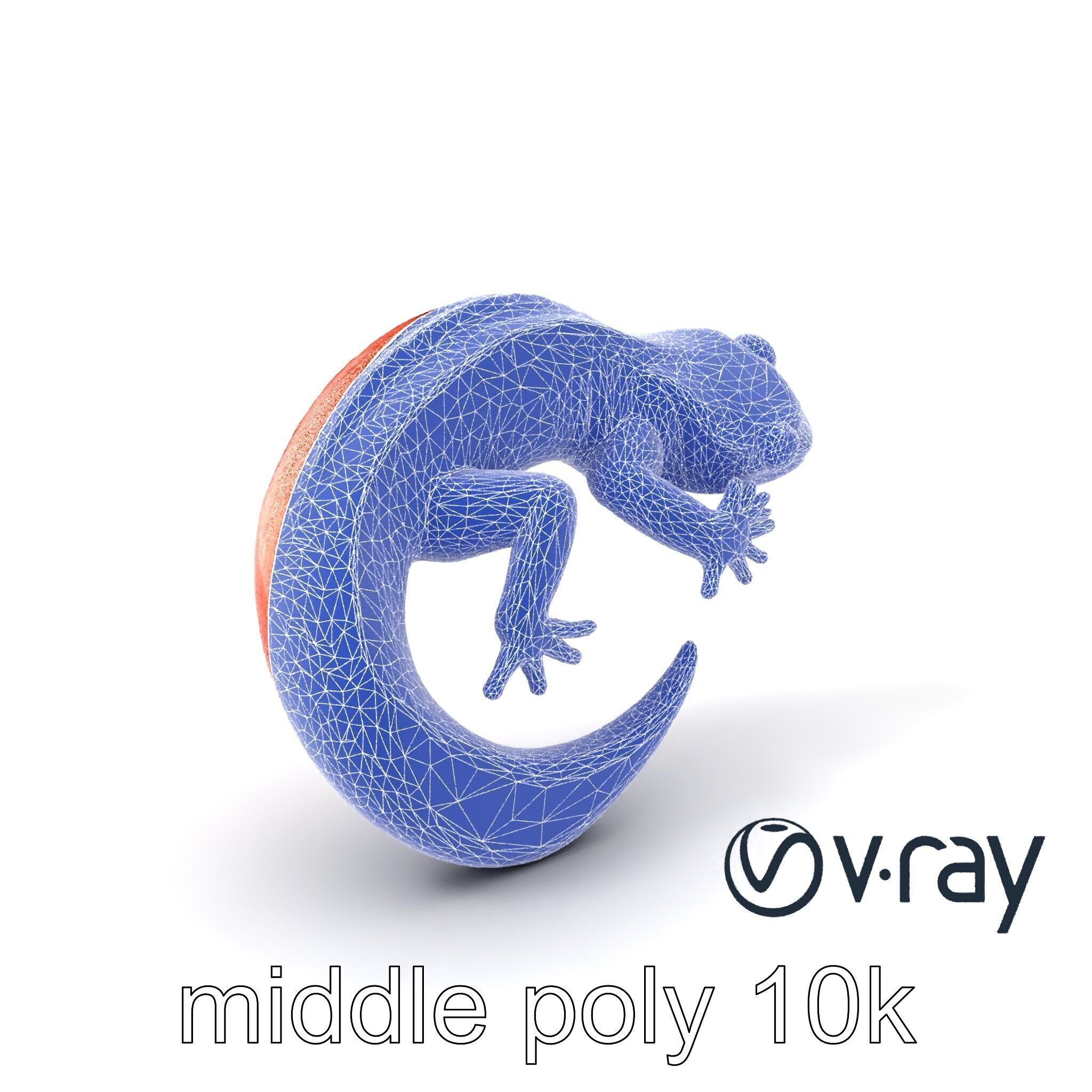 Fiery Salamander Volcanic Creature model pack Low-poly 3D model_4
