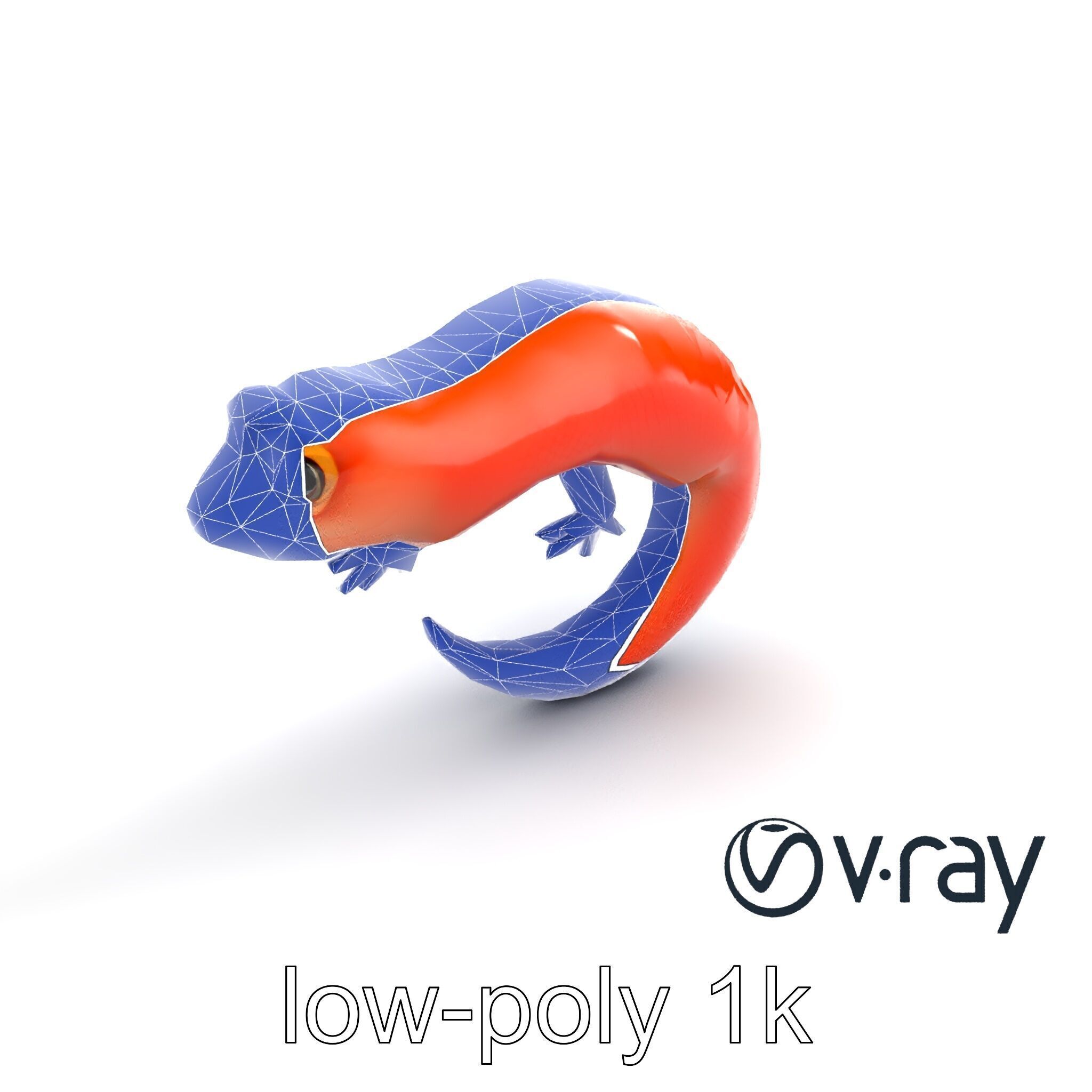 Fiery Salamander Volcanic Creature model pack Low-poly 3D model_10