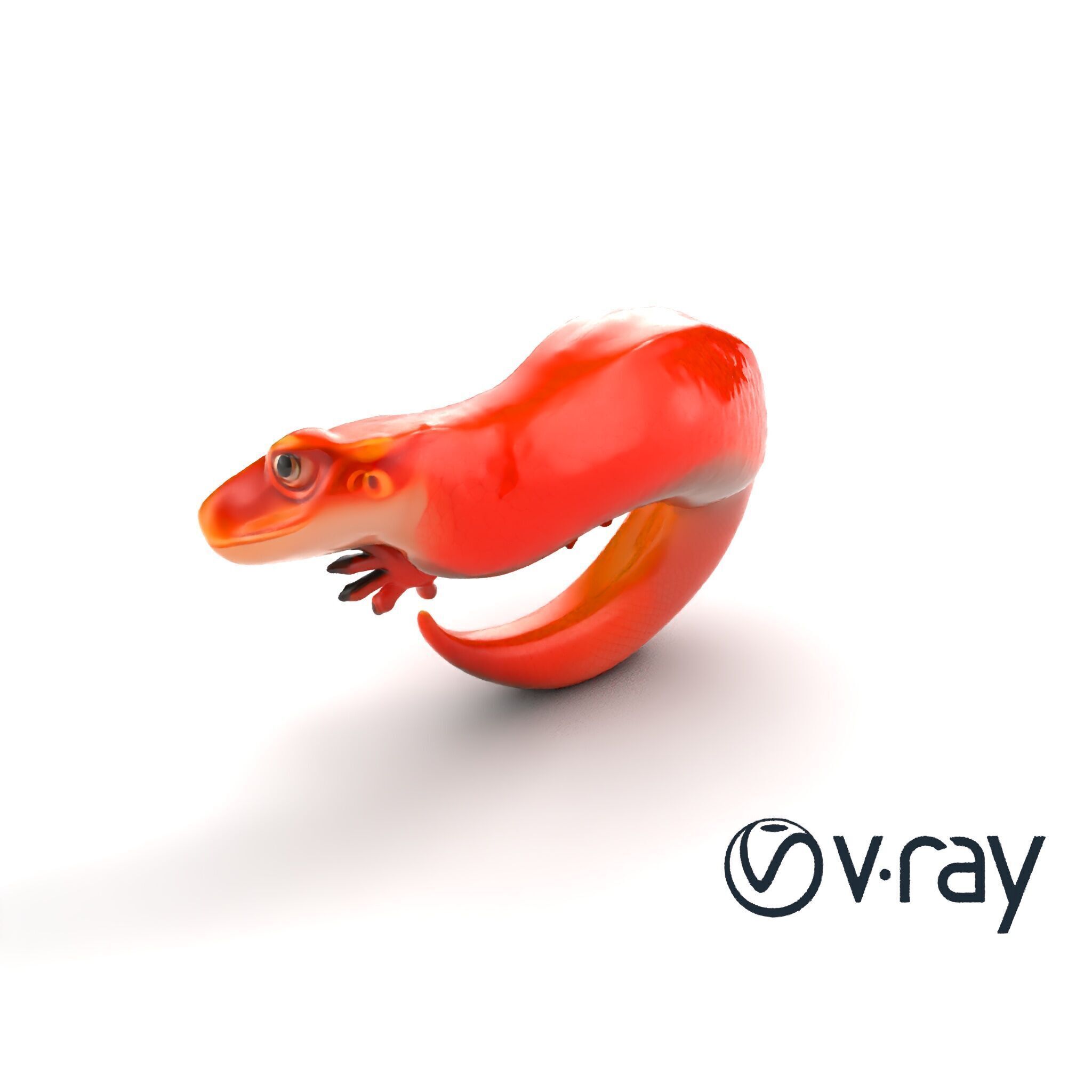 Fiery Salamander Volcanic Creature model pack Low-poly 3D model_26