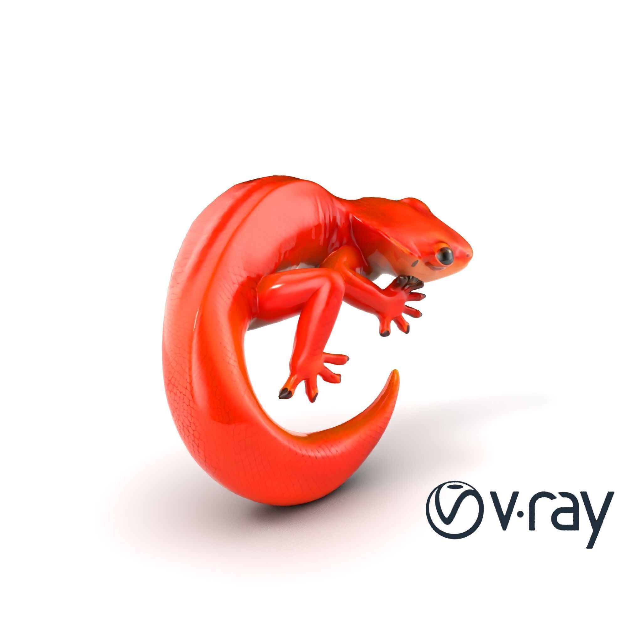 Fiery Salamander Volcanic Creature model pack Low-poly 3D model_6