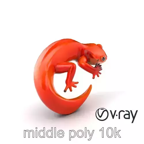 Fiery Salamander Volcanic Creature model pack Low-poly 3D model