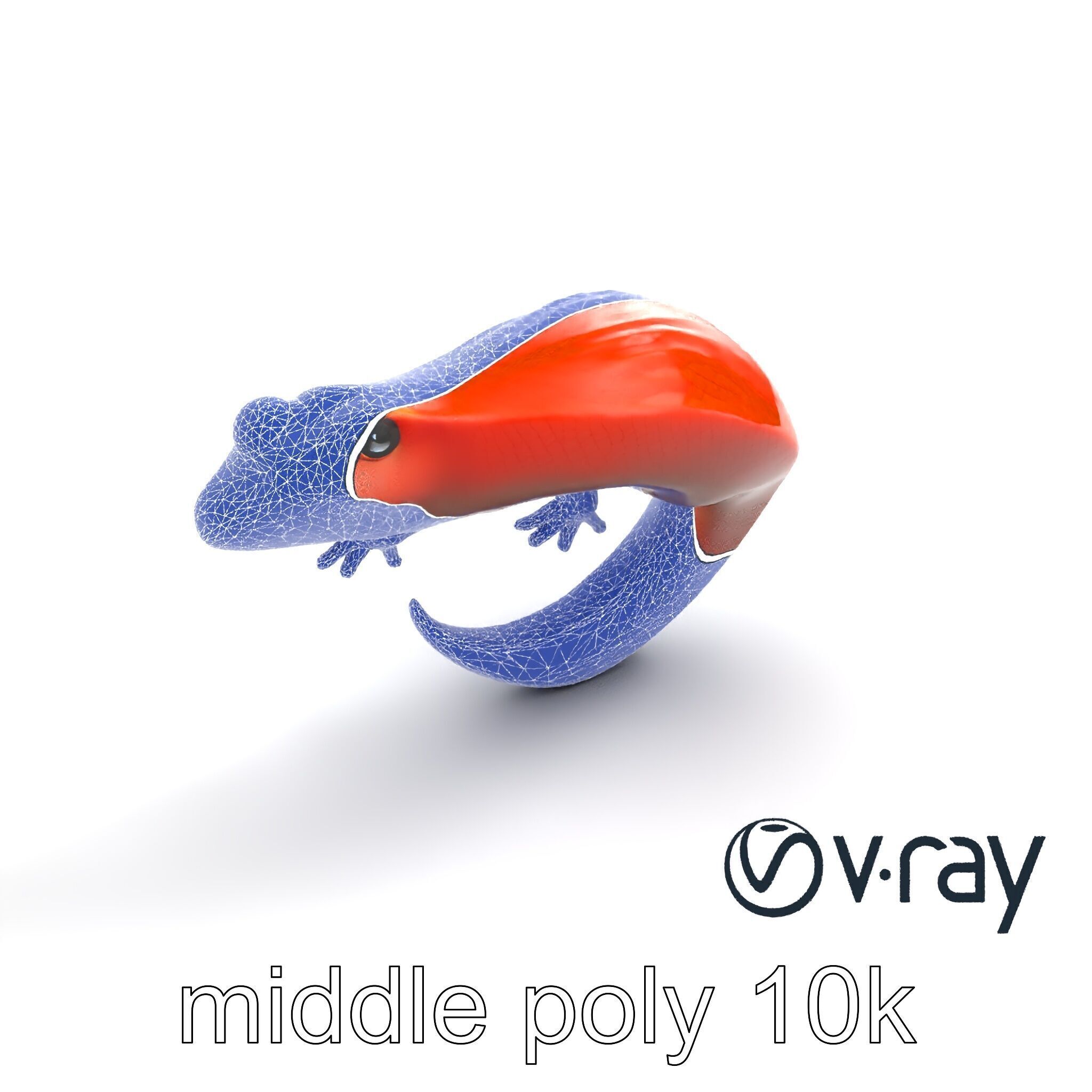 Fiery Salamander Volcanic Creature model pack Low-poly 3D model_15