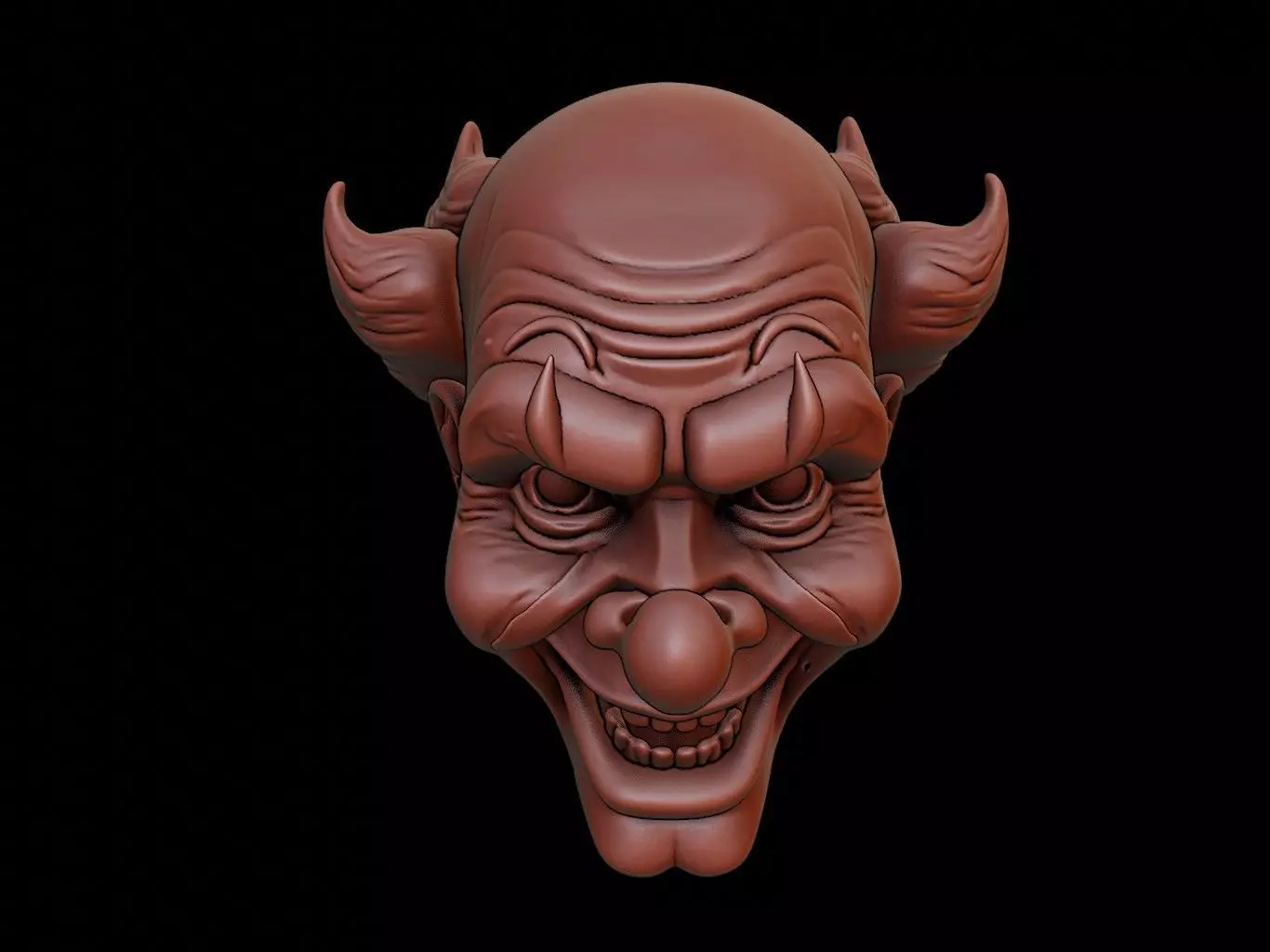Evil Clown Mask 3d Printing 3D print model_0
