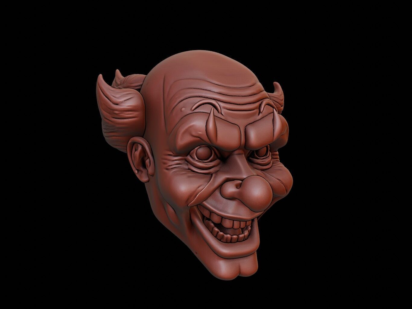 Evil Clown Mask 3d Printing 3D print model_1