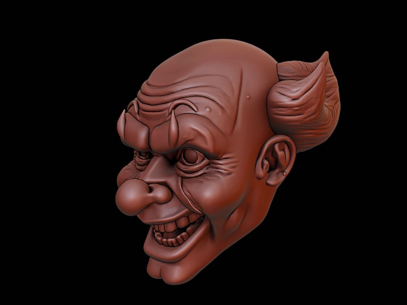 Evil Clown Mask 3d Printing 3D print model_2