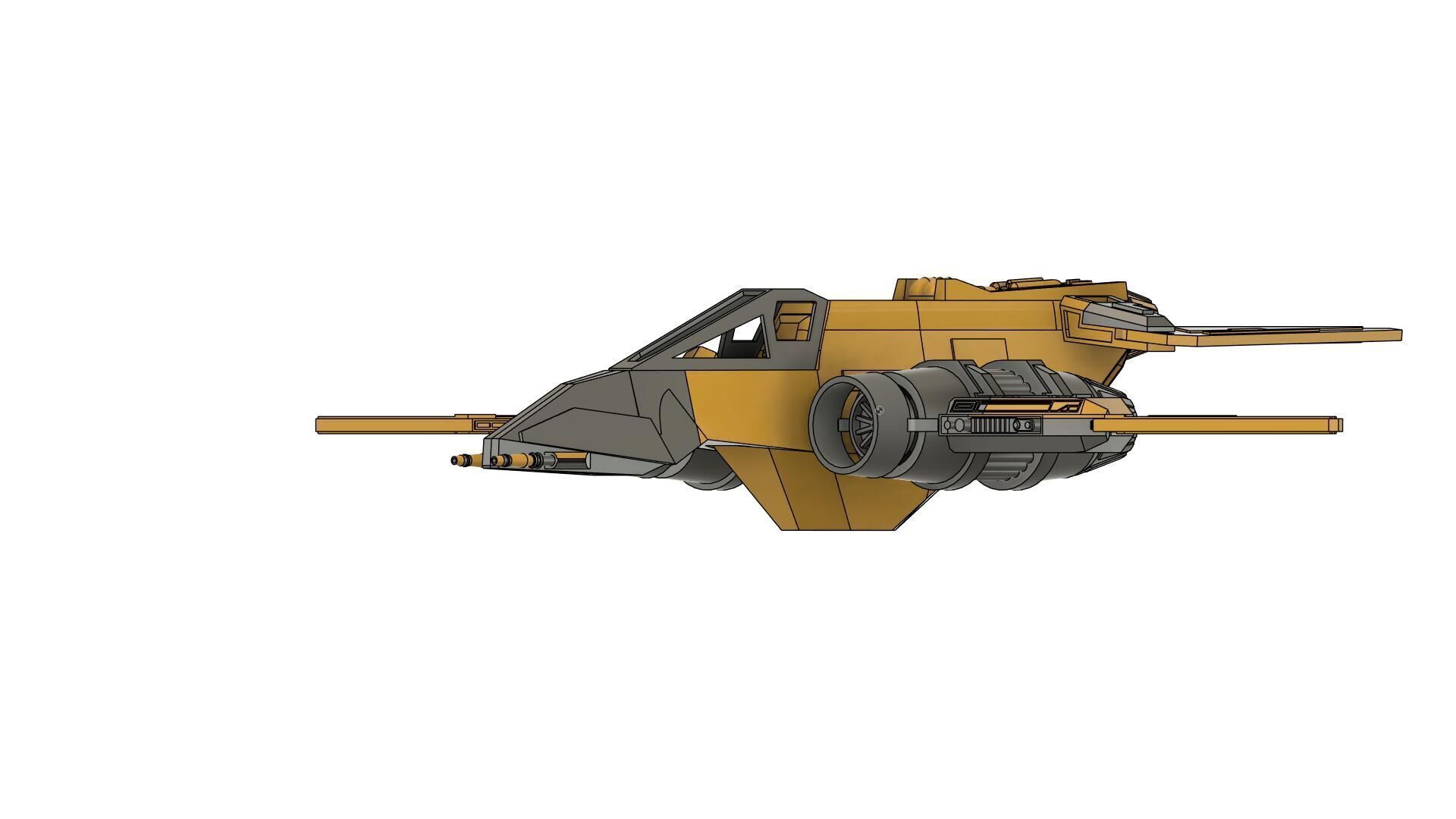 Star wars resistance Yellow Ace 3D print model_6