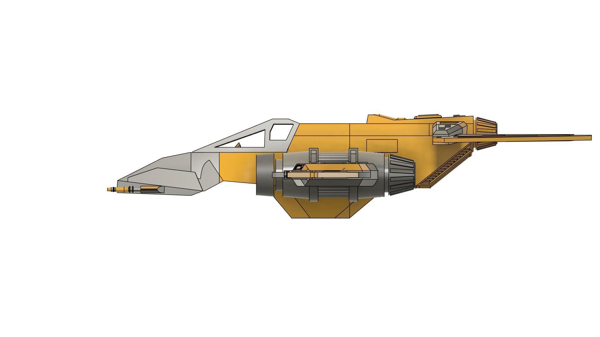 Star wars resistance Yellow Ace 3D print model_7