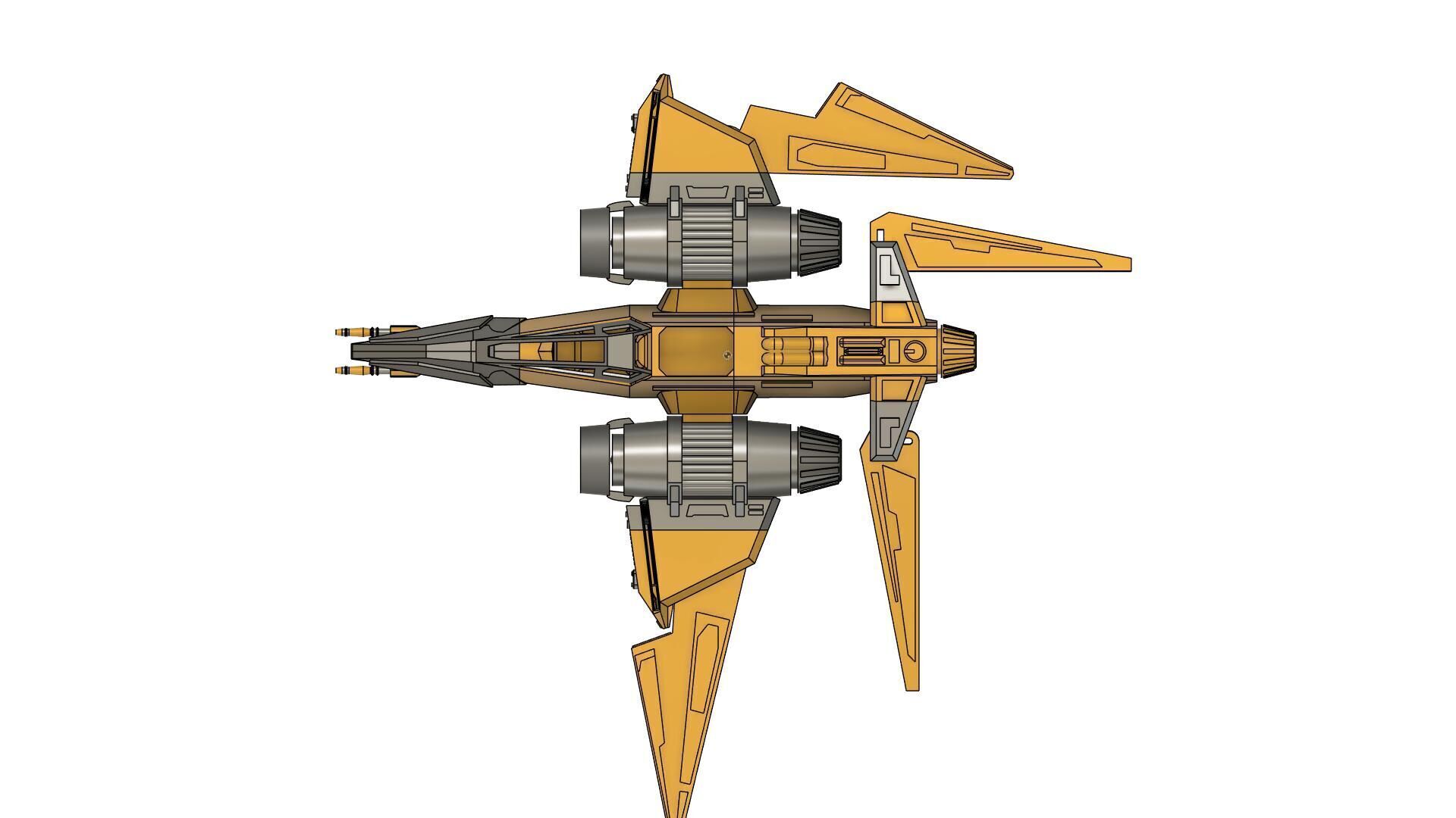 Star wars resistance Yellow Ace 3D print model_10