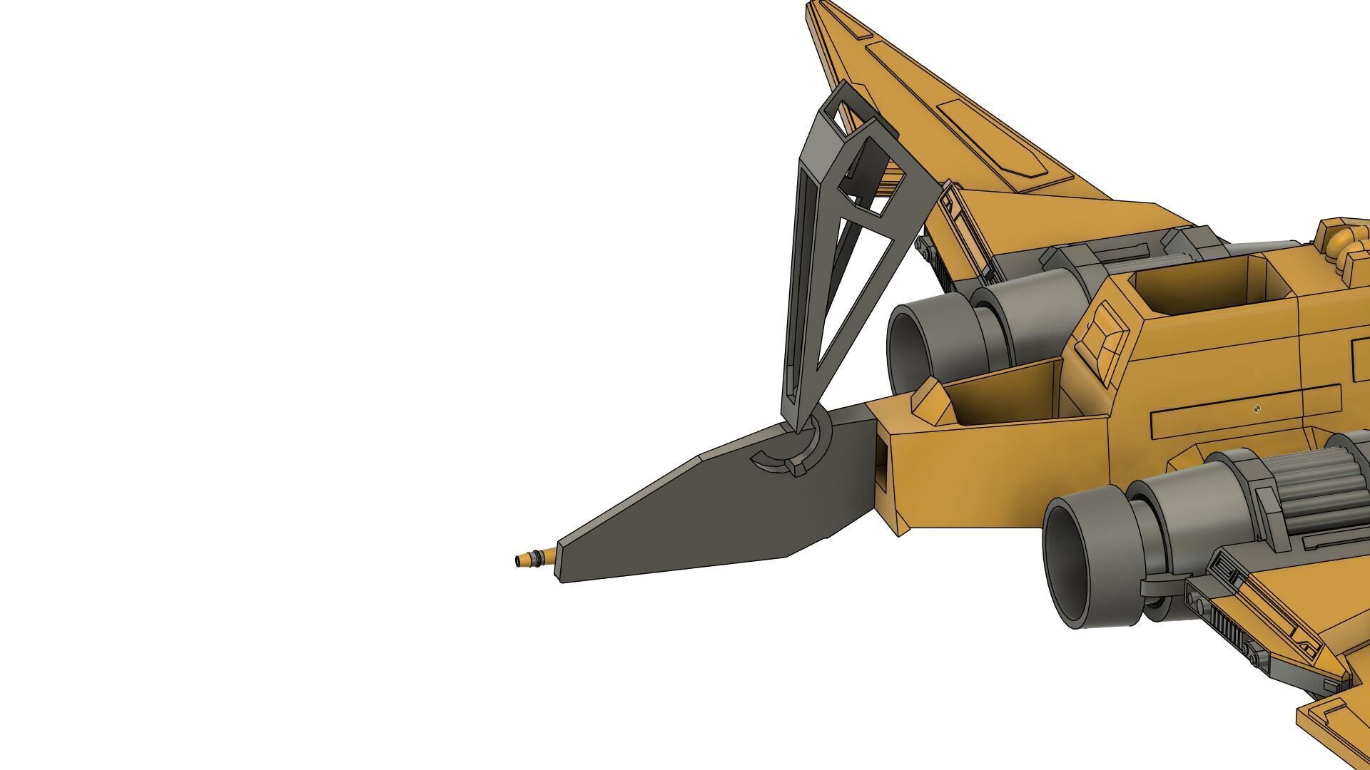 Star wars resistance Yellow Ace 3D print model_11