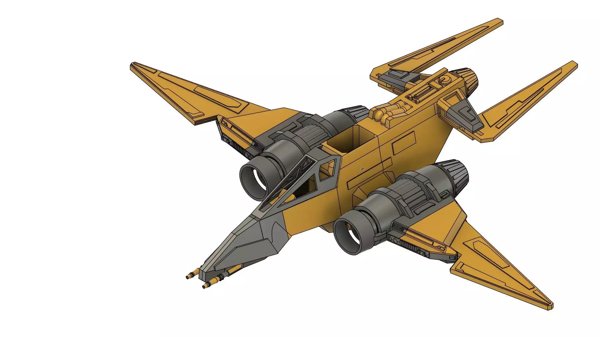 Star wars resistance Yellow Ace 3D print model_0