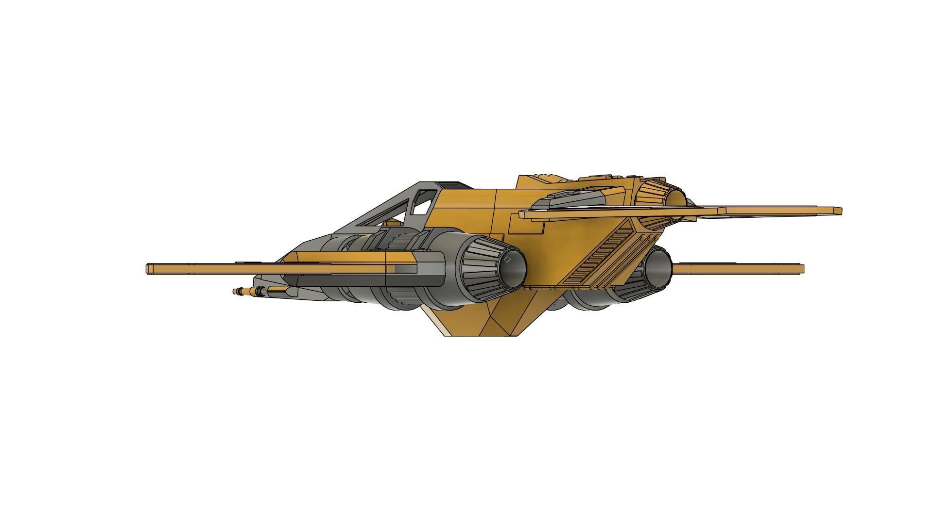 Star wars resistance Yellow Ace 3D print model_8