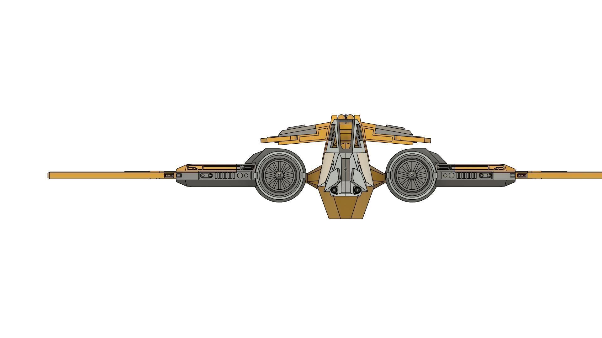 Star wars resistance Yellow Ace 3D print model_1
