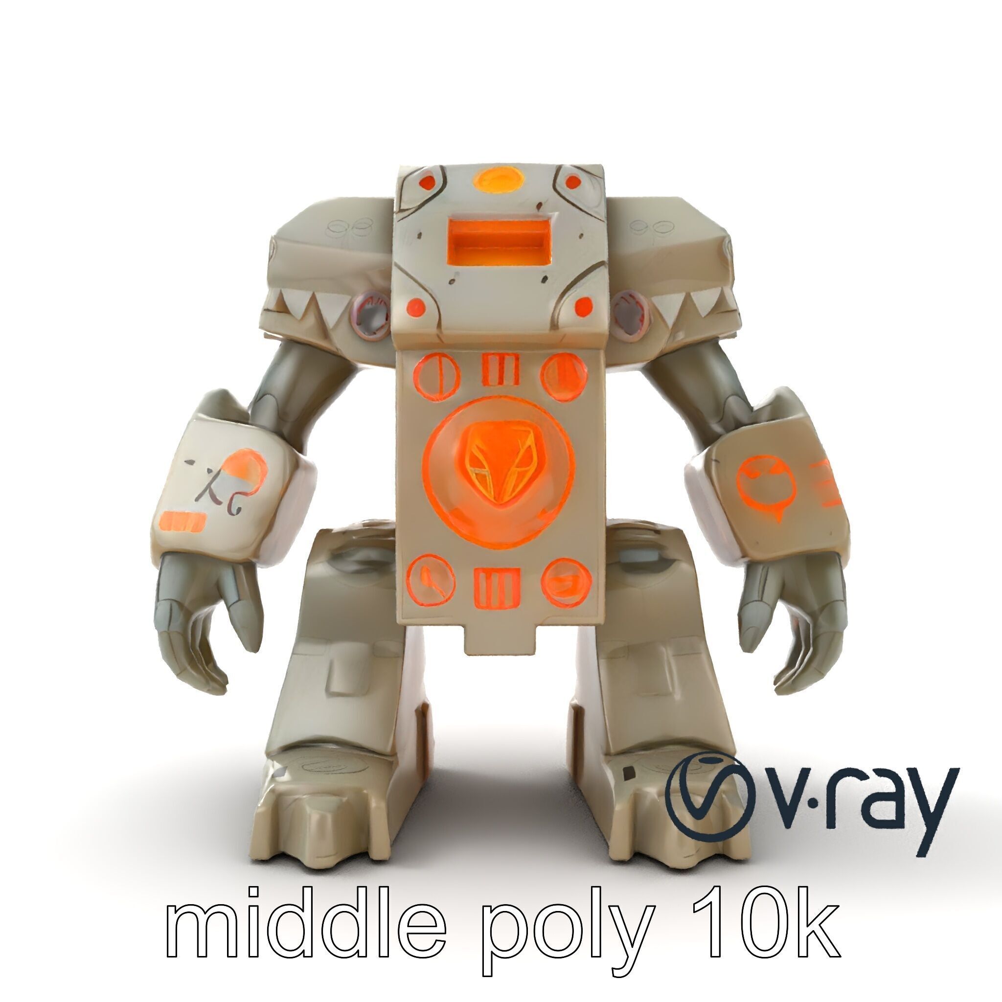 Enchanted Stone Golem Guardian model pack Low-poly 3D model_21
