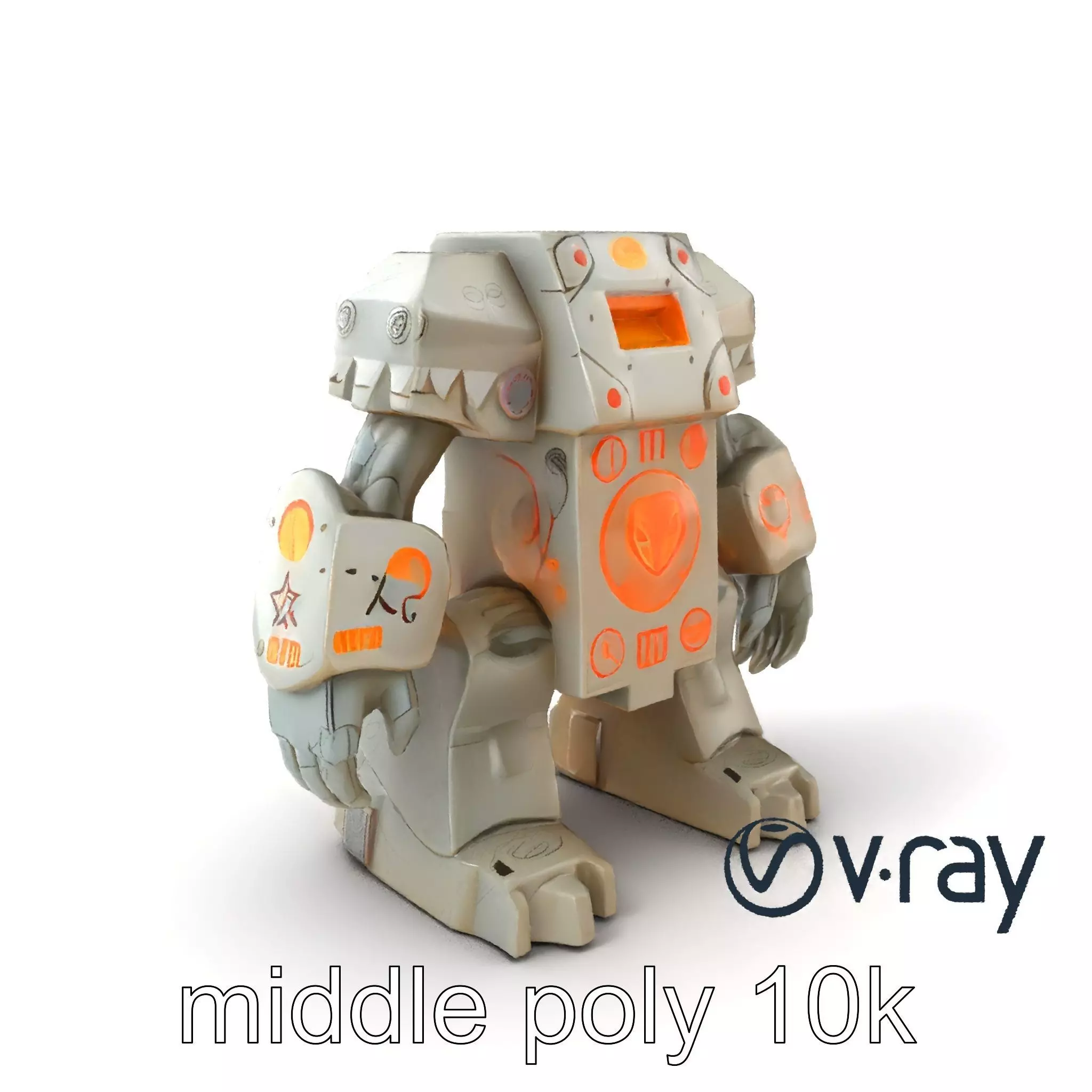 Enchanted Stone Golem Guardian model pack Low-poly 3D model_0