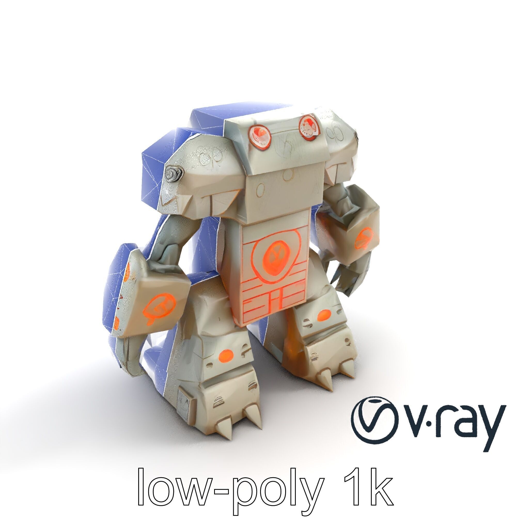 Enchanted Stone Golem Guardian model pack Low-poly 3D model_22