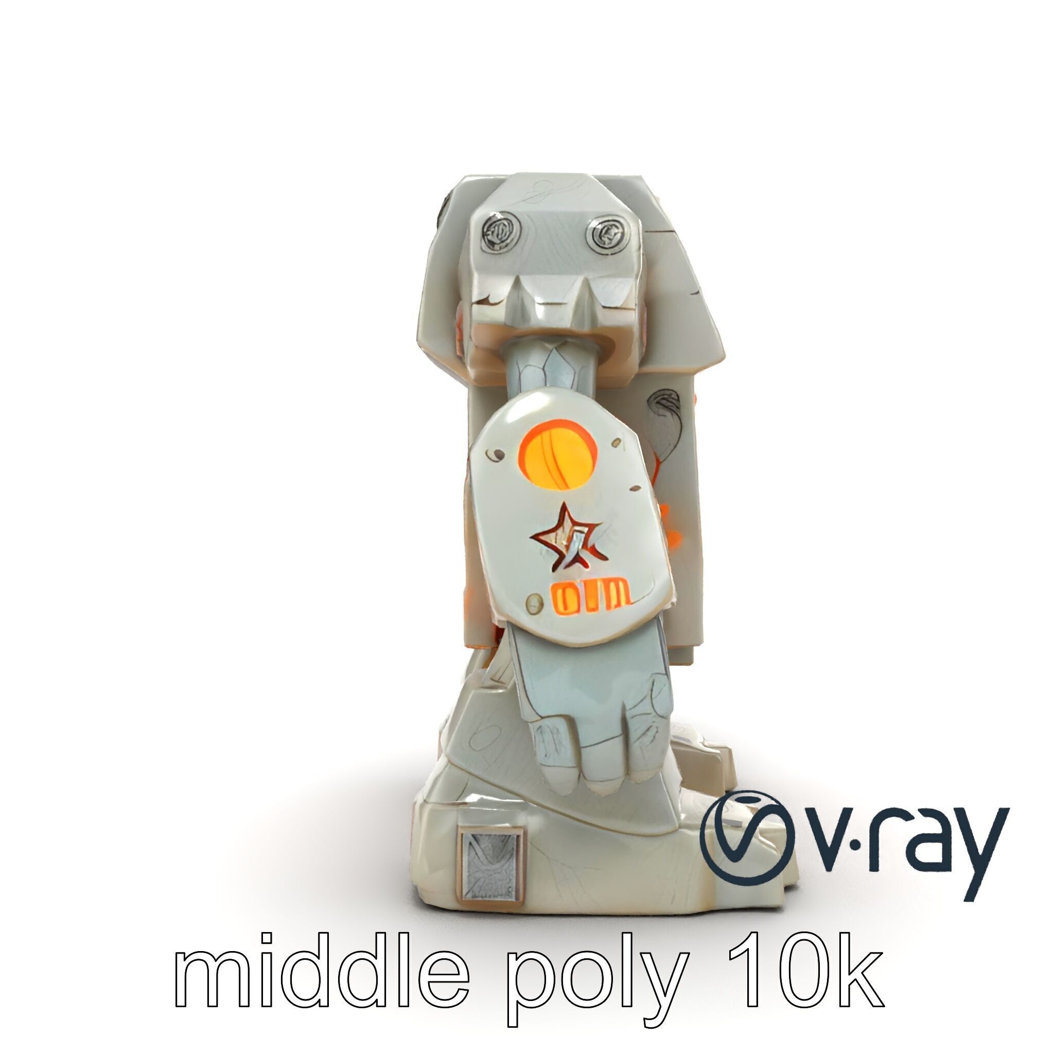 Enchanted Stone Golem Guardian model pack Low-poly 3D model_31