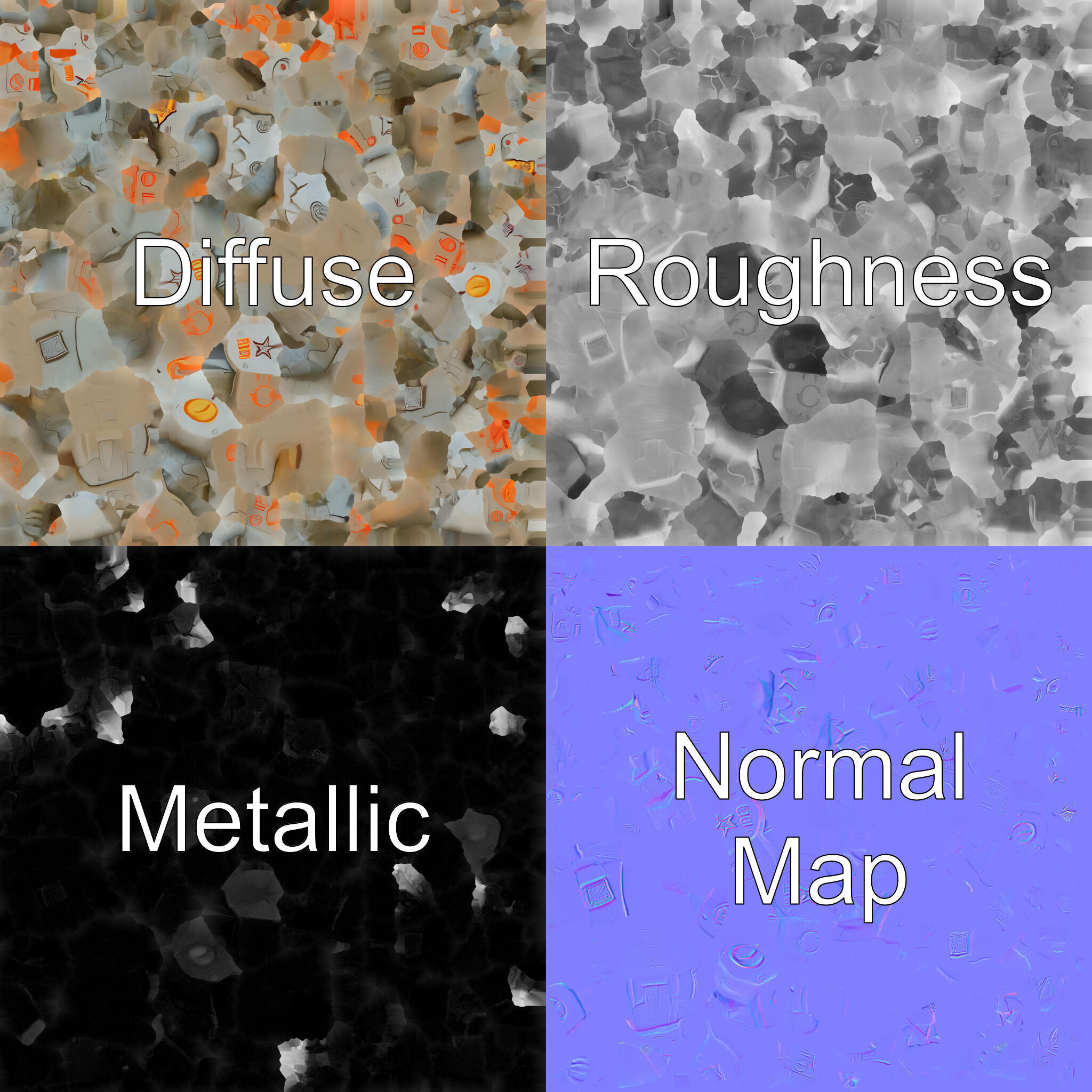 Enchanted Stone Golem Guardian model pack Low-poly 3D model_1