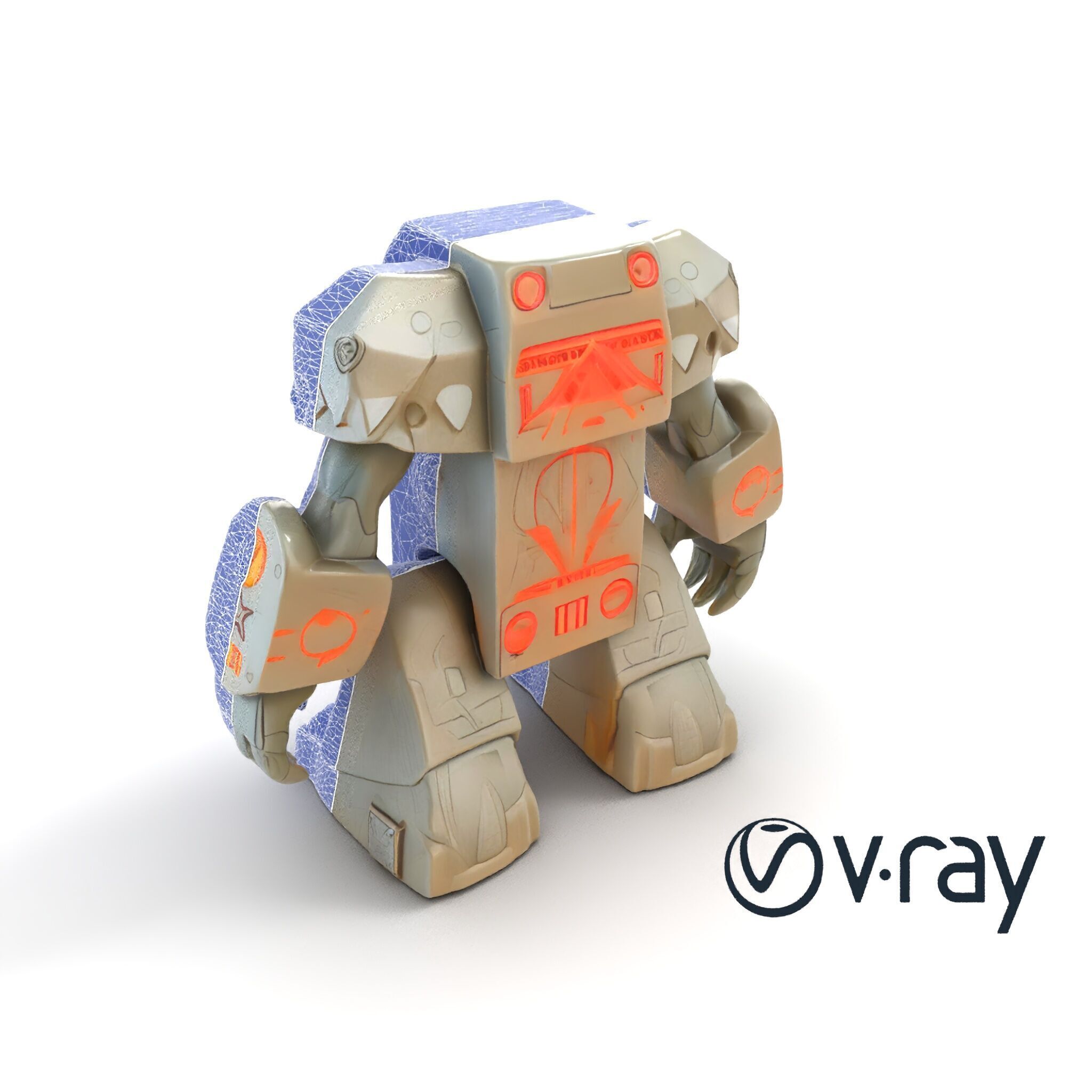 Enchanted Stone Golem Guardian model pack Low-poly 3D model_16