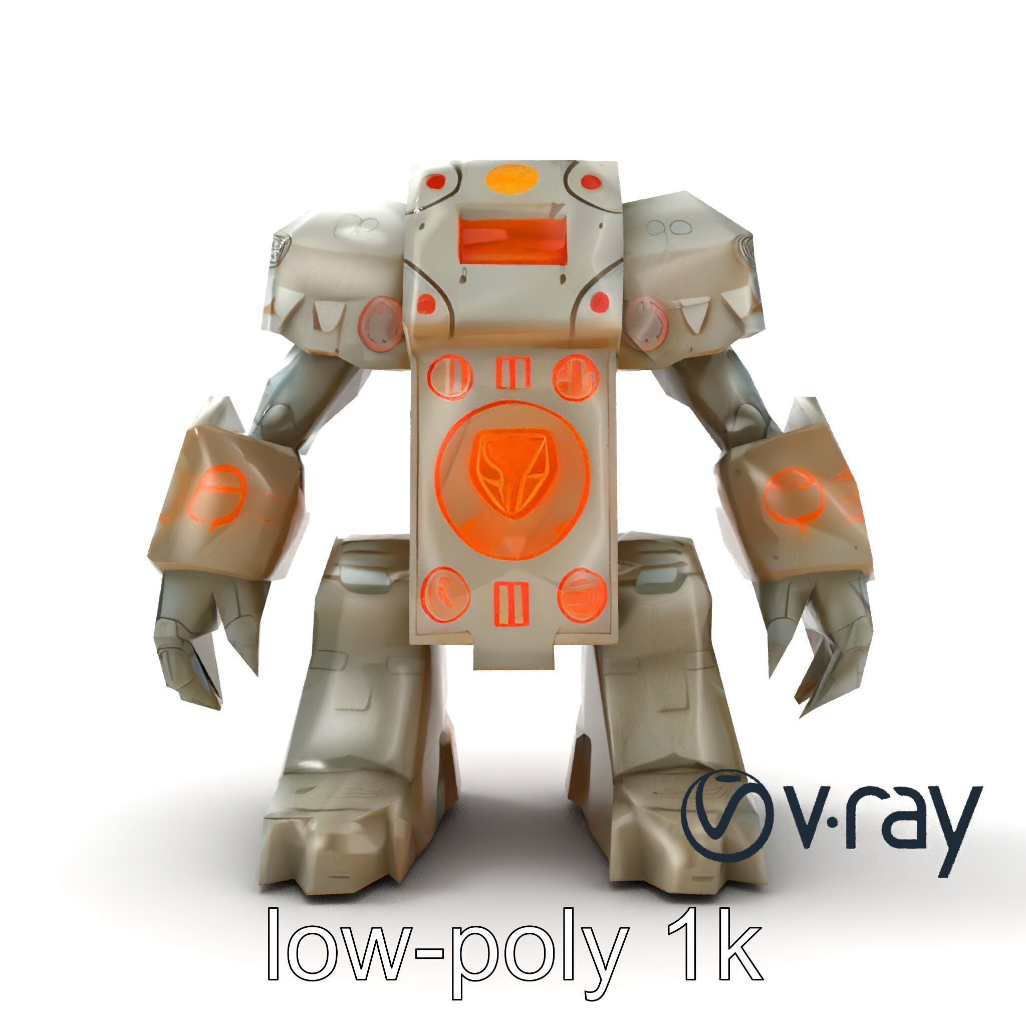 Enchanted Stone Golem Guardian model pack Low-poly 3D model_26