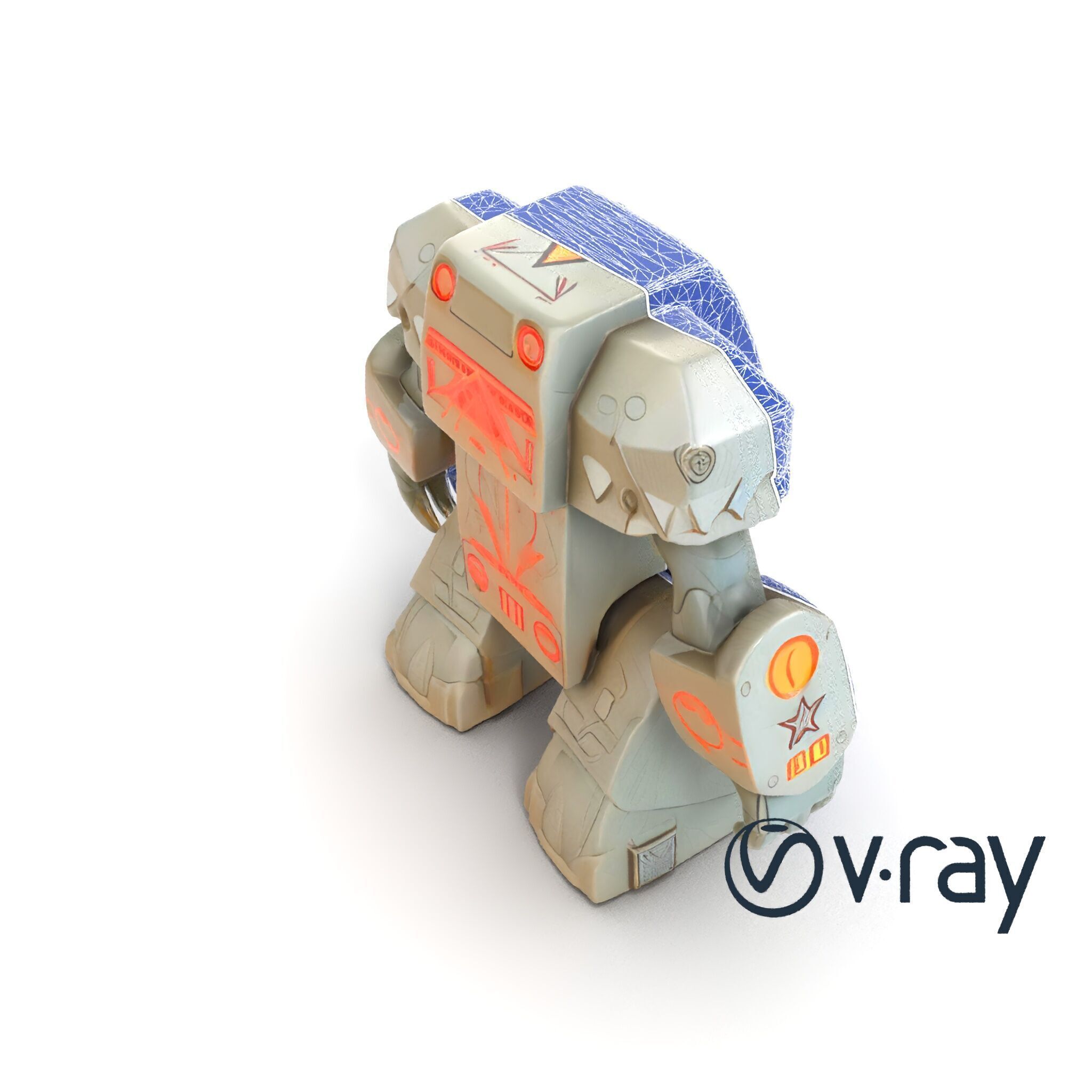 Enchanted Stone Golem Guardian model pack Low-poly 3D model_12