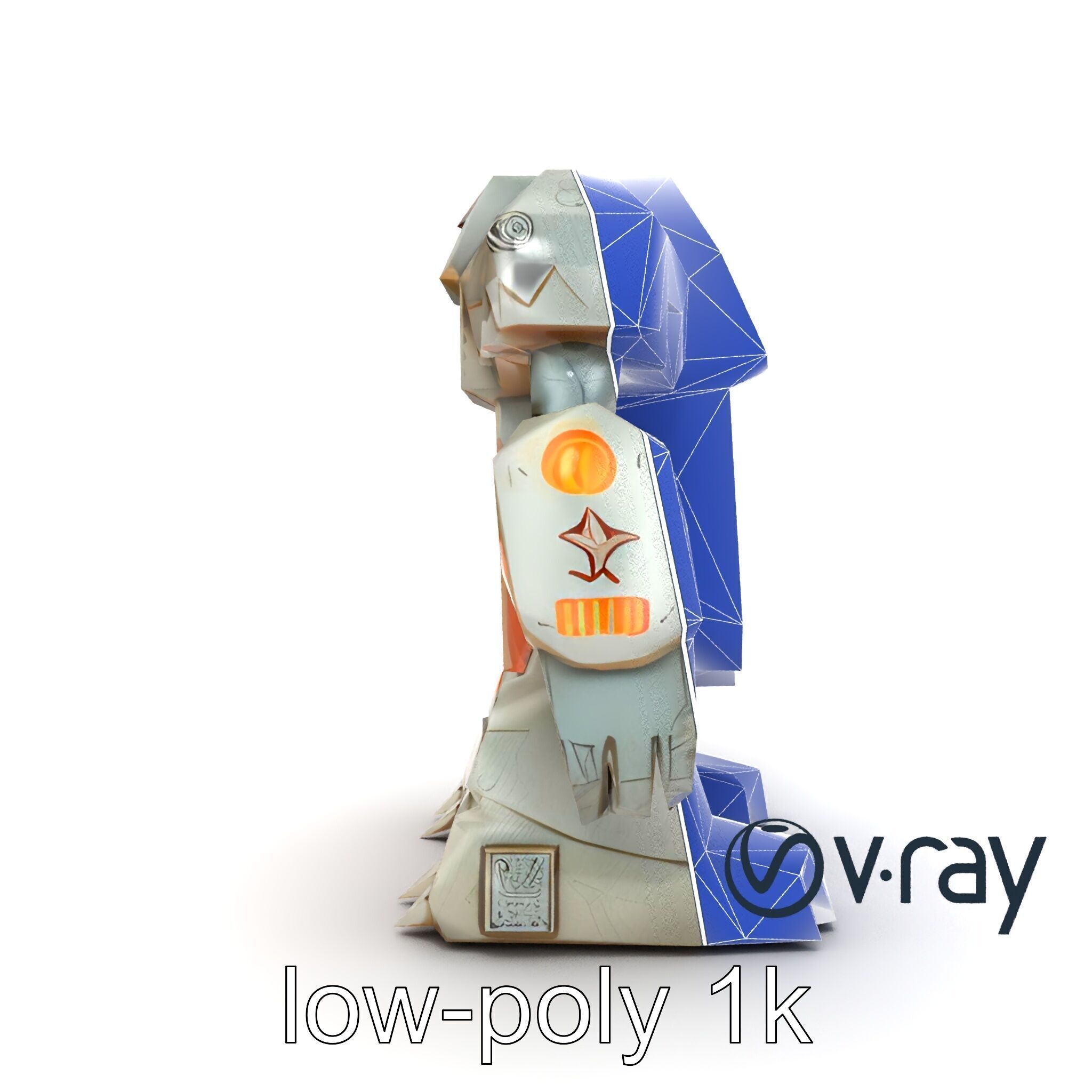 Enchanted Stone Golem Guardian model pack Low-poly 3D model_24