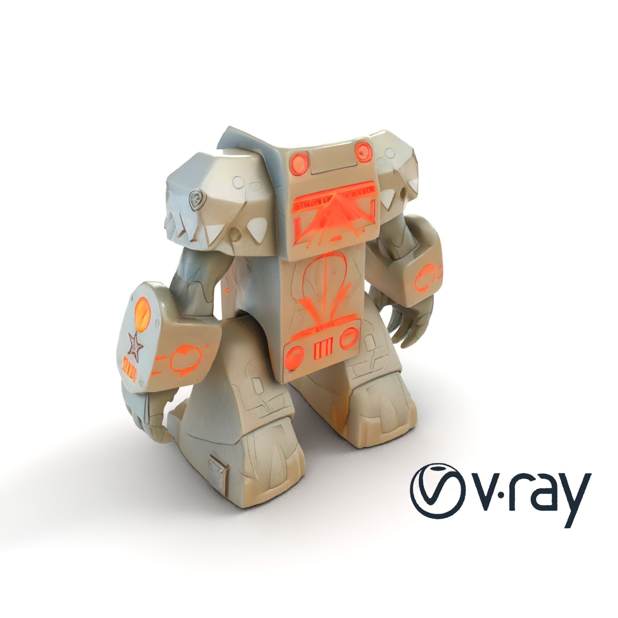 Enchanted Stone Golem Guardian model pack Low-poly 3D model_15