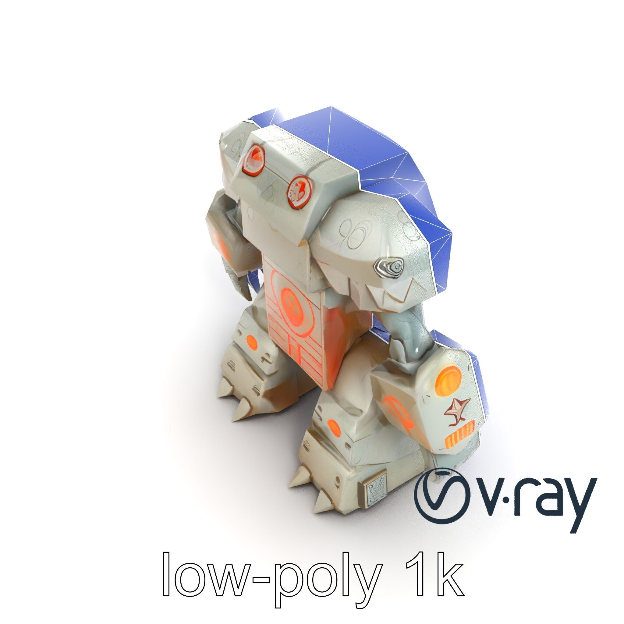 Enchanted Stone Golem Guardian model pack Low-poly 3D model_20