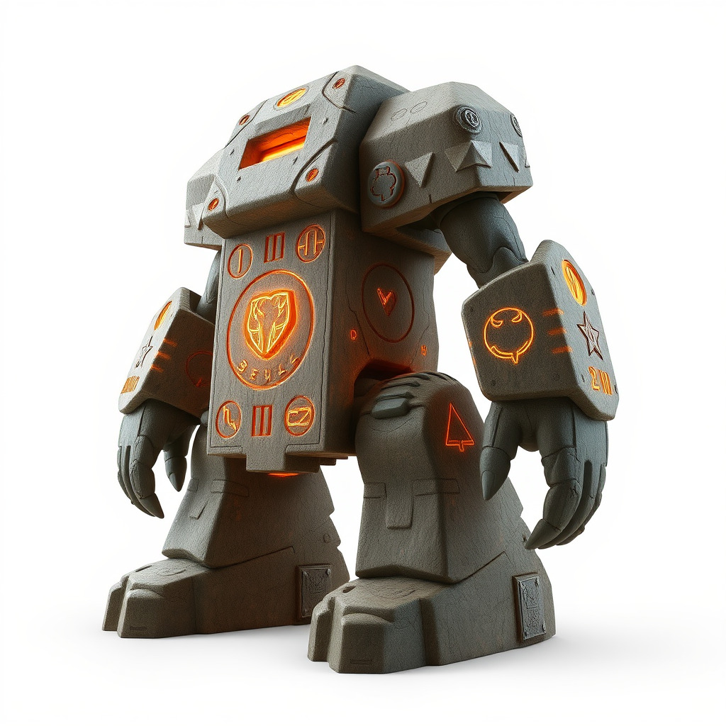 Enchanted Stone Golem Guardian model pack Low-poly 3D model_3