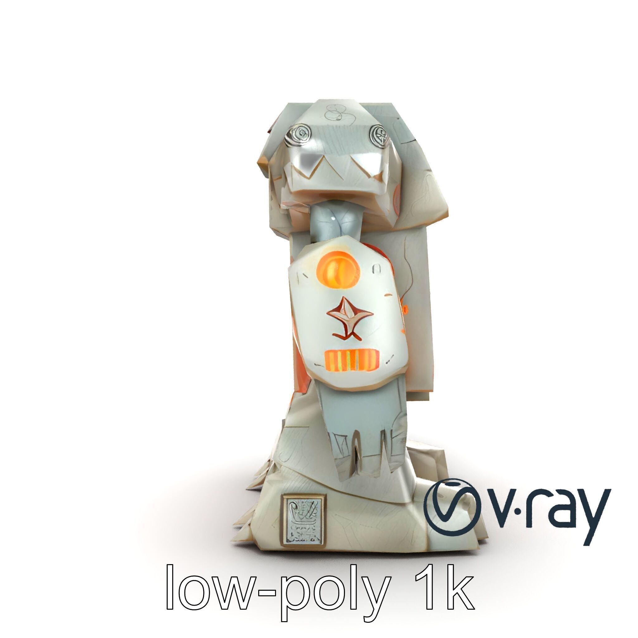 Enchanted Stone Golem Guardian model pack Low-poly 3D model_11