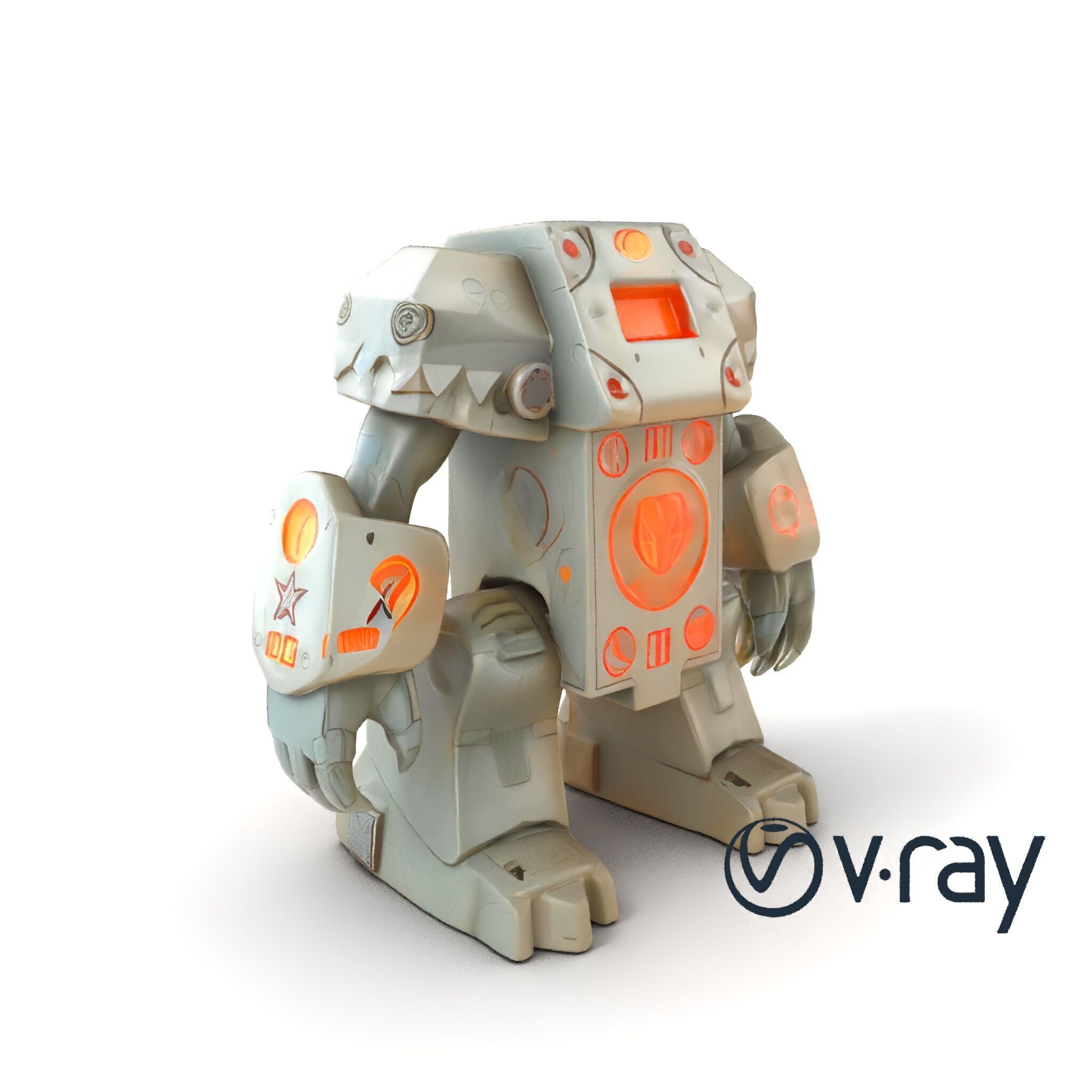 Enchanted Stone Golem Guardian model pack Low-poly 3D model_6