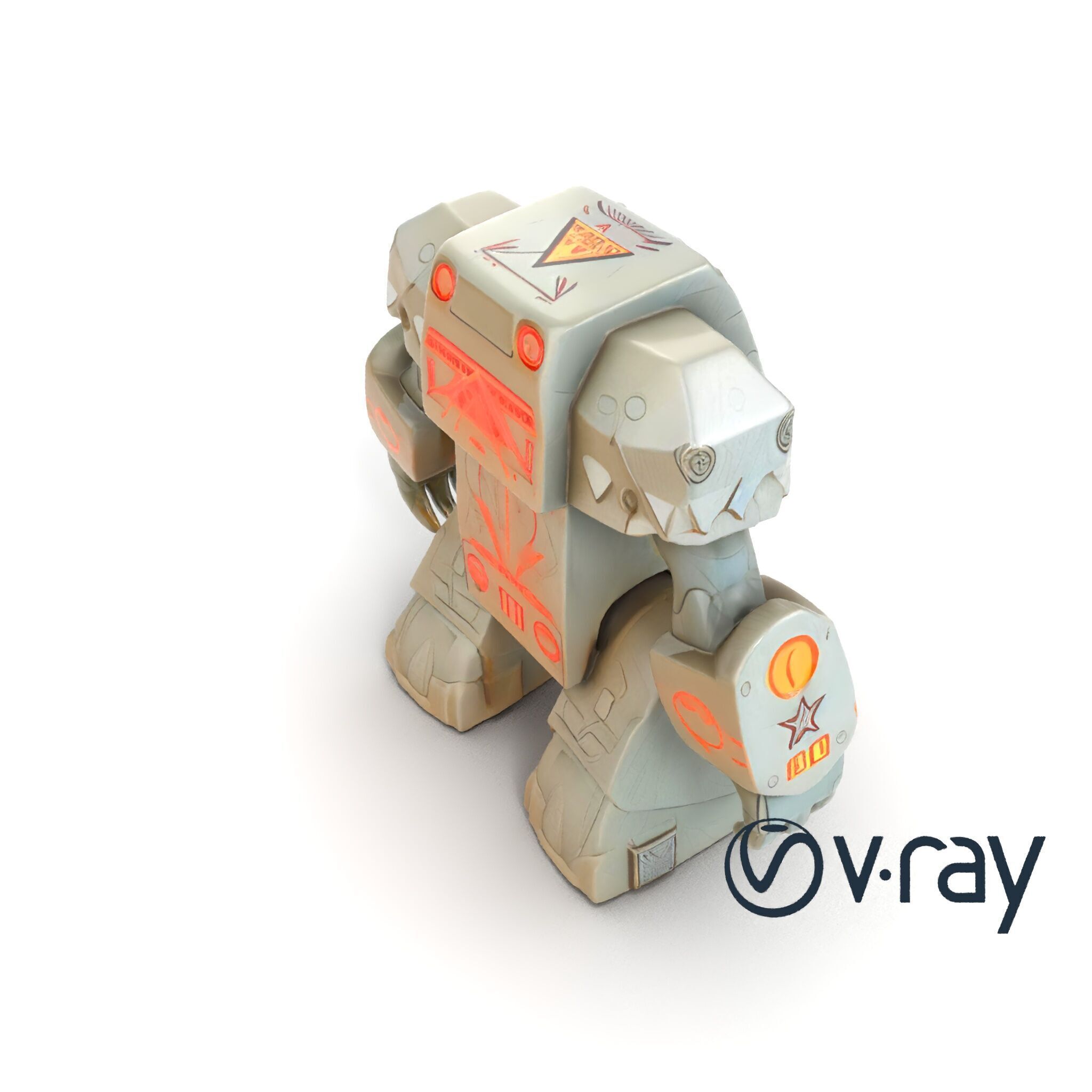 Enchanted Stone Golem Guardian model pack Low-poly 3D model_30