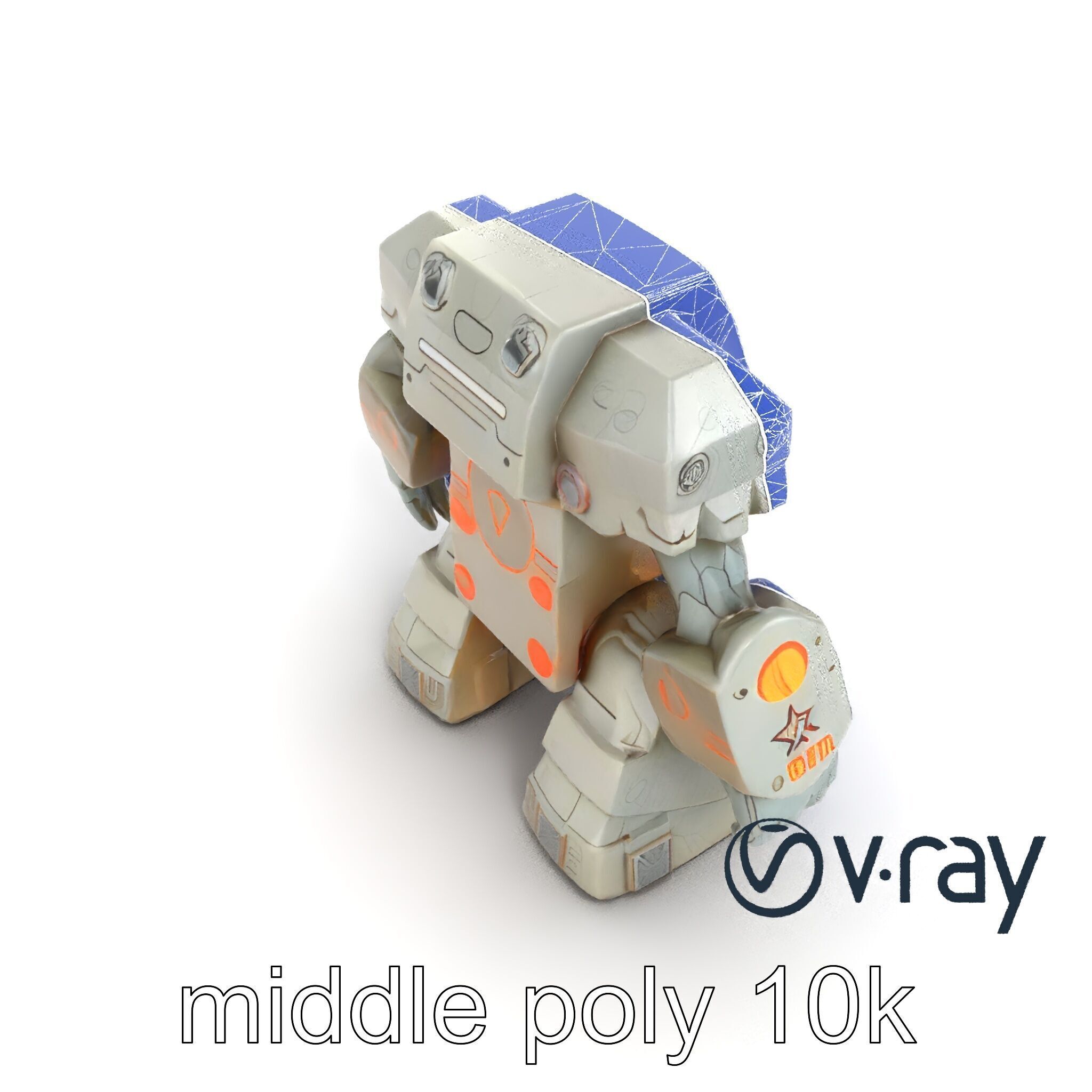 Enchanted Stone Golem Guardian model pack Low-poly 3D model_13