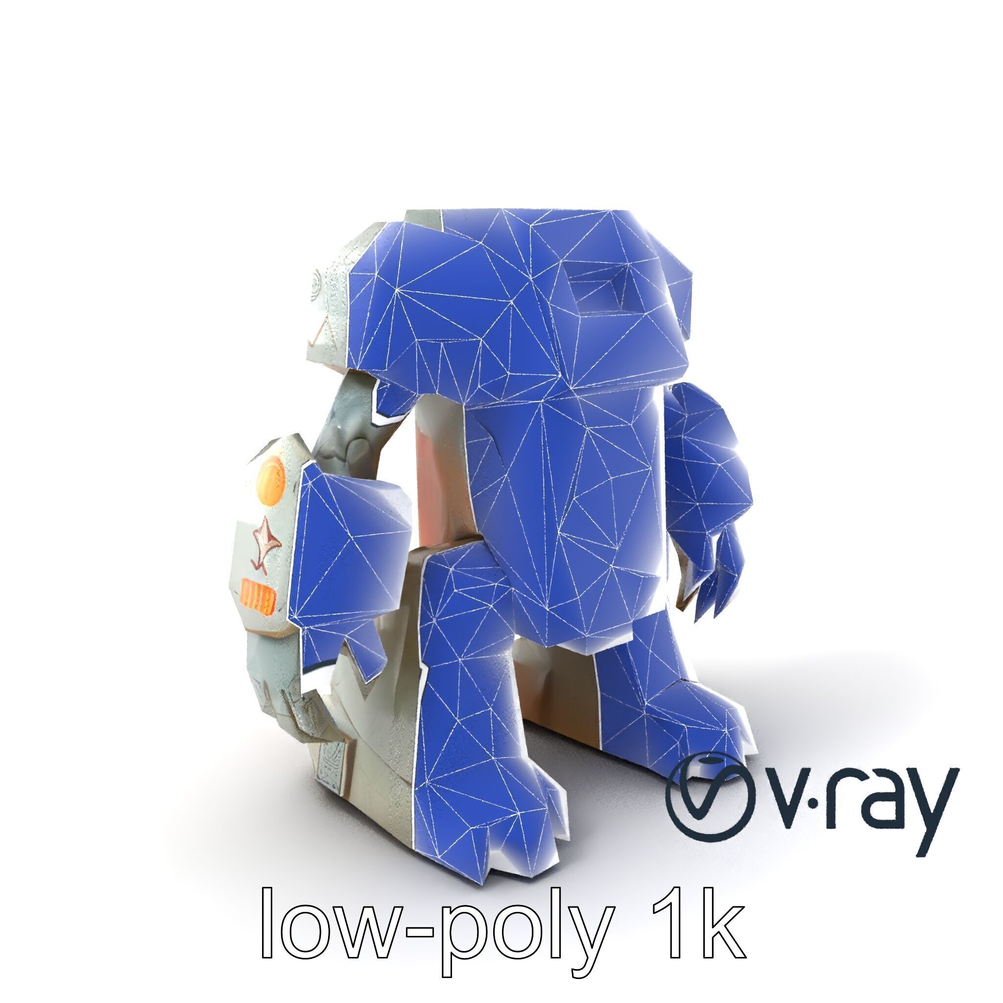 Enchanted Stone Golem Guardian model pack Low-poly 3D model_5