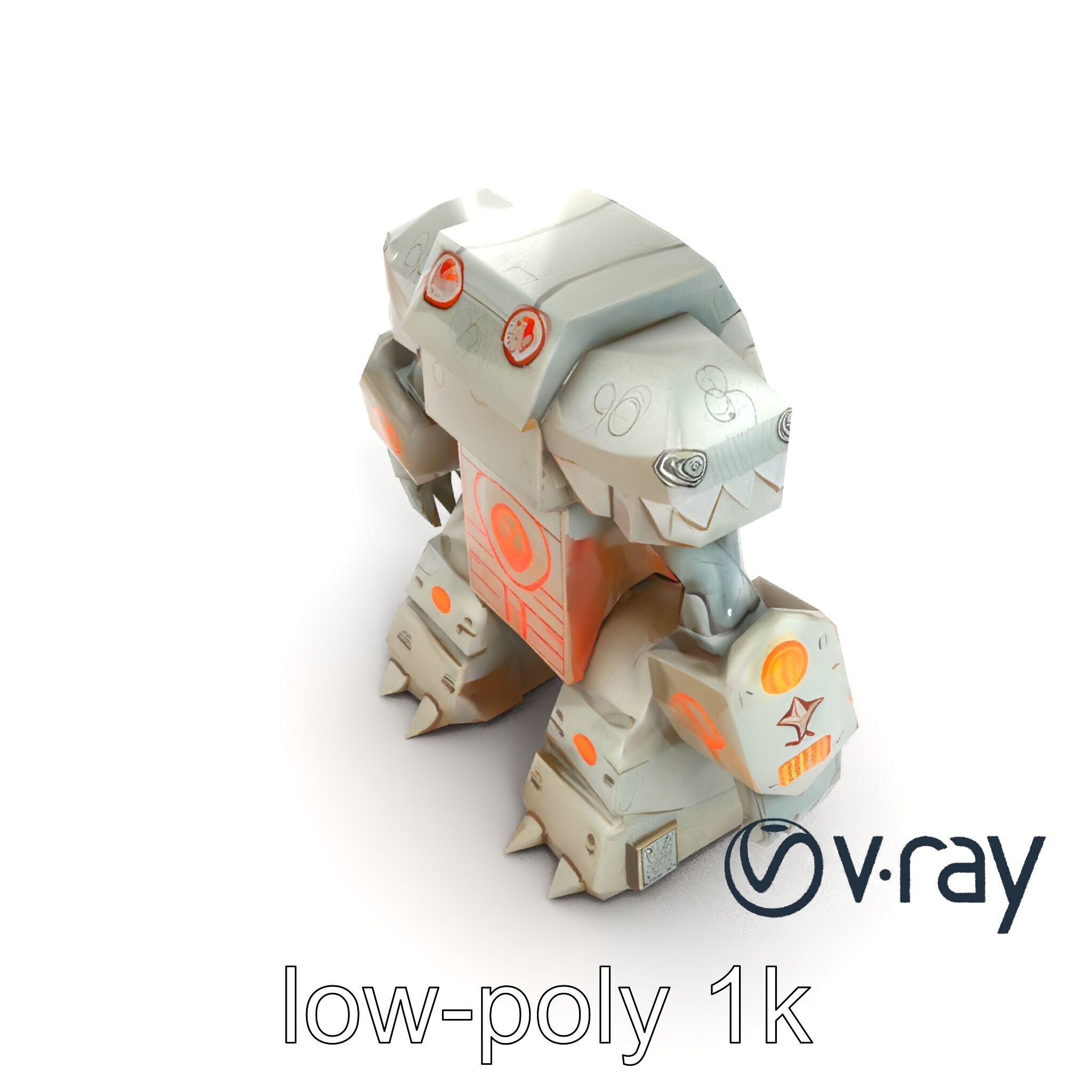Enchanted Stone Golem Guardian model pack Low-poly 3D model_18