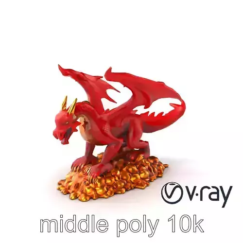 Crimson Dragon Treasure Guardian model pack