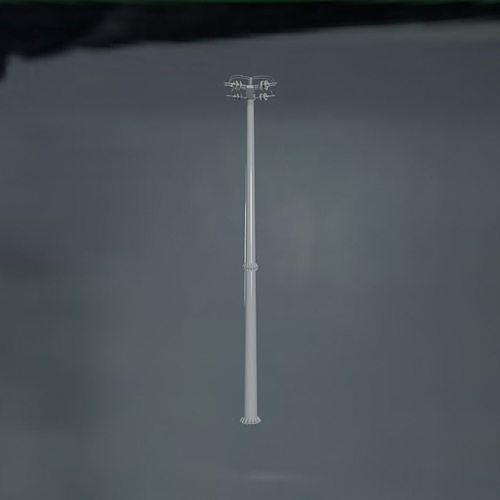 Electronic Concrete Pole Low-poly 3D model
