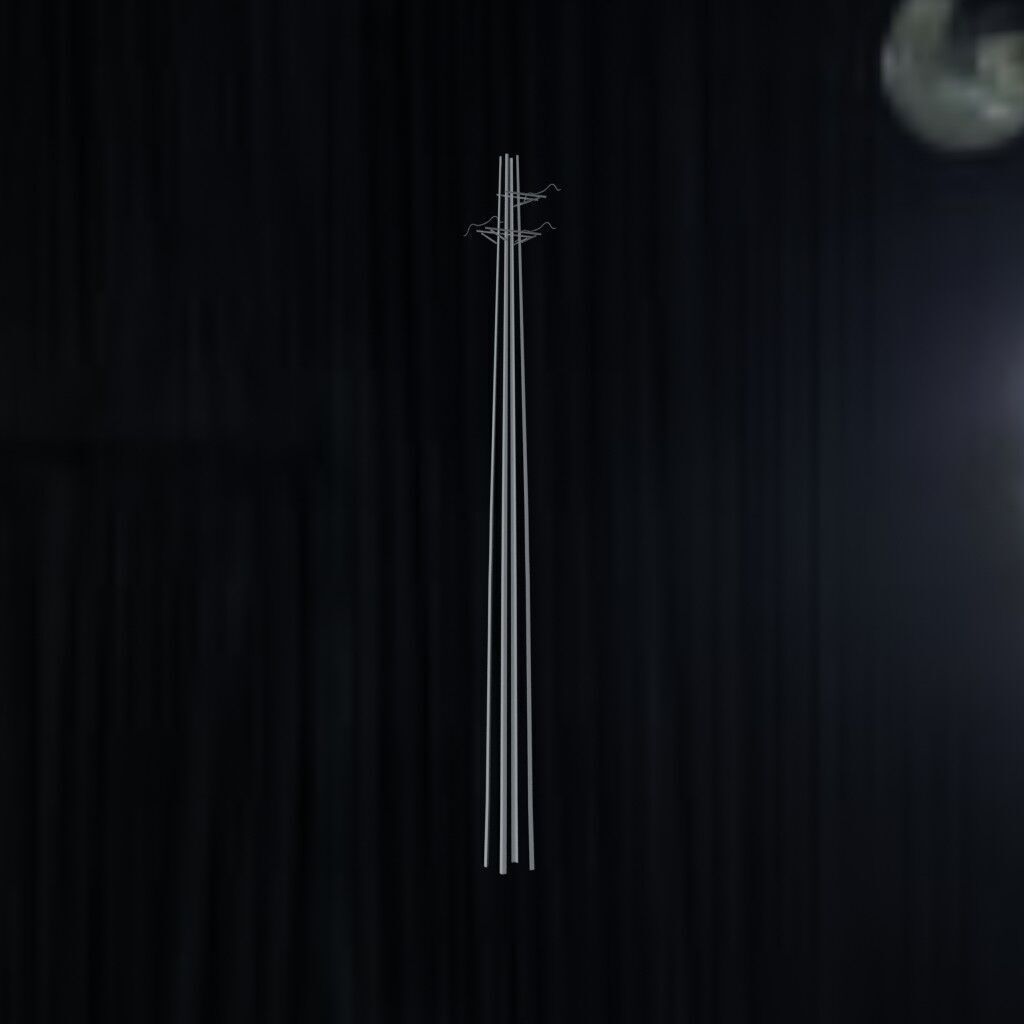 Electronic Concrete Pole Low-poly 3D model_1