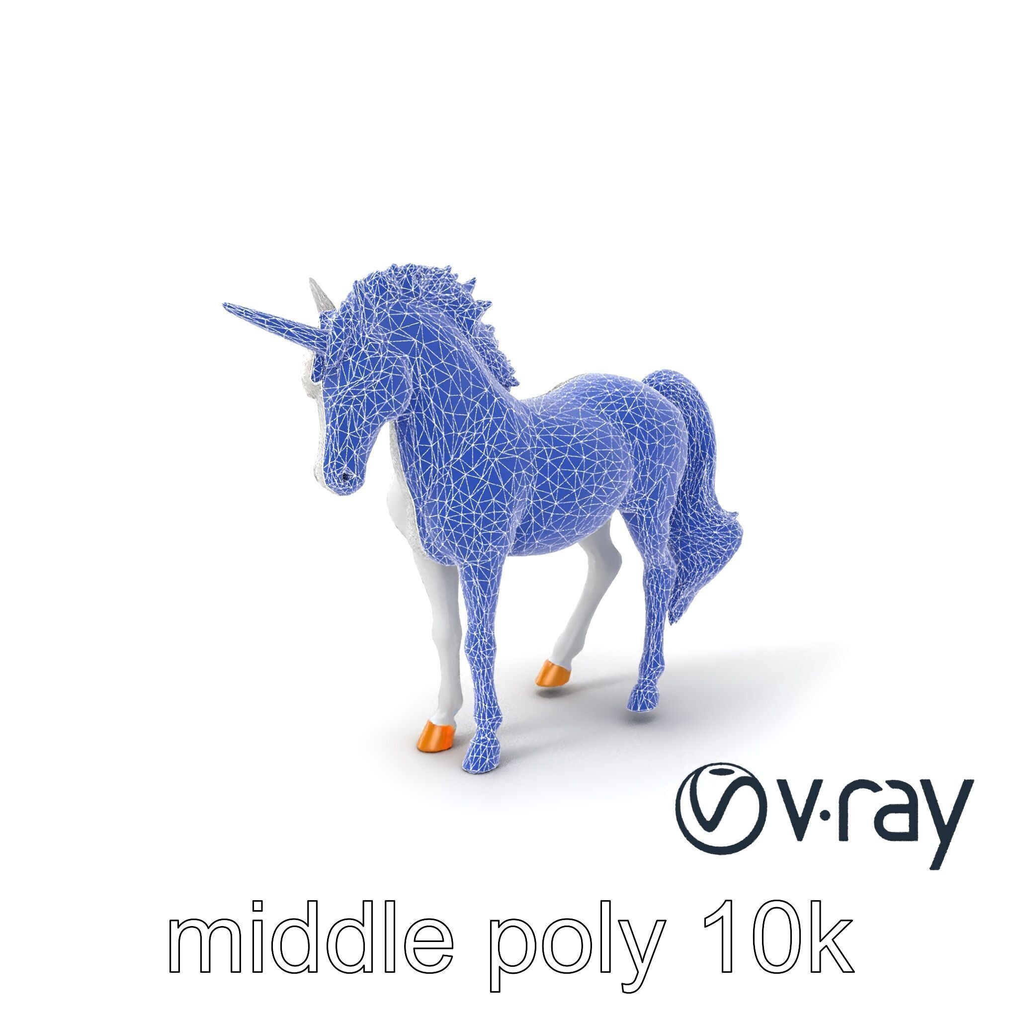 Majestic Unicorn Fantasy Creature Model Pack Low-poly 3D model_4